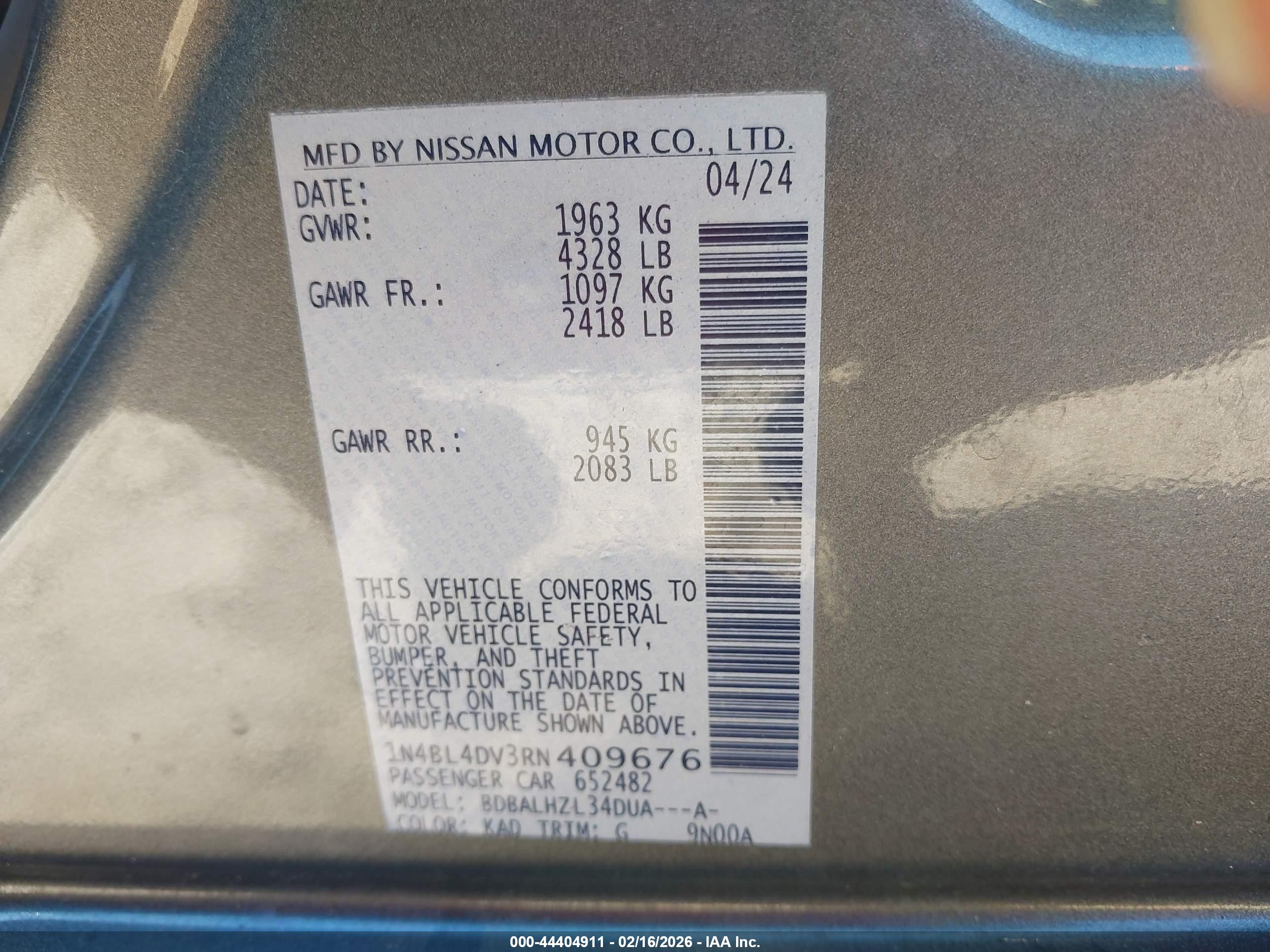NISSAN ALTIMA image 9