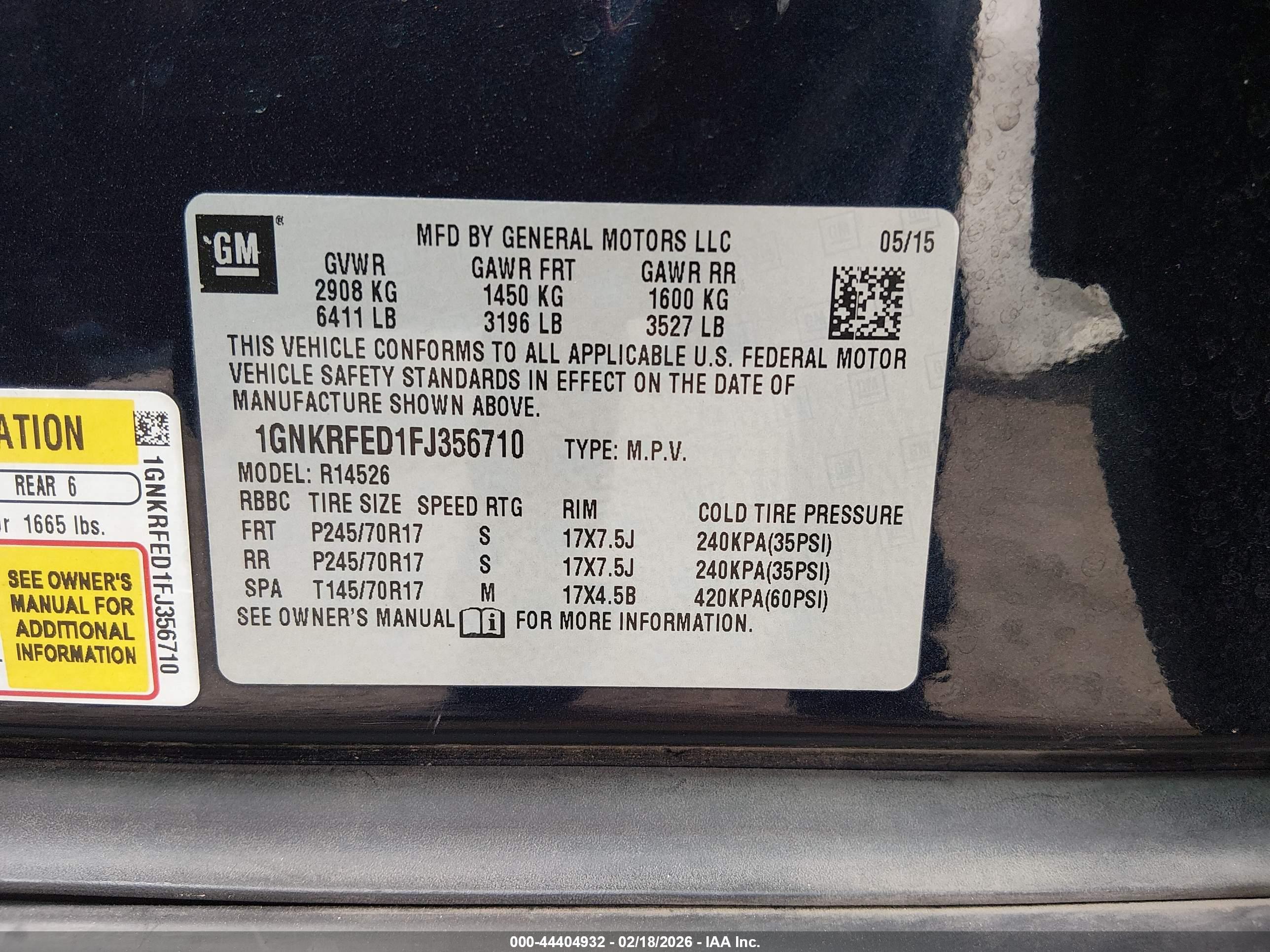 CHEVROLET TRAVERSE image 9