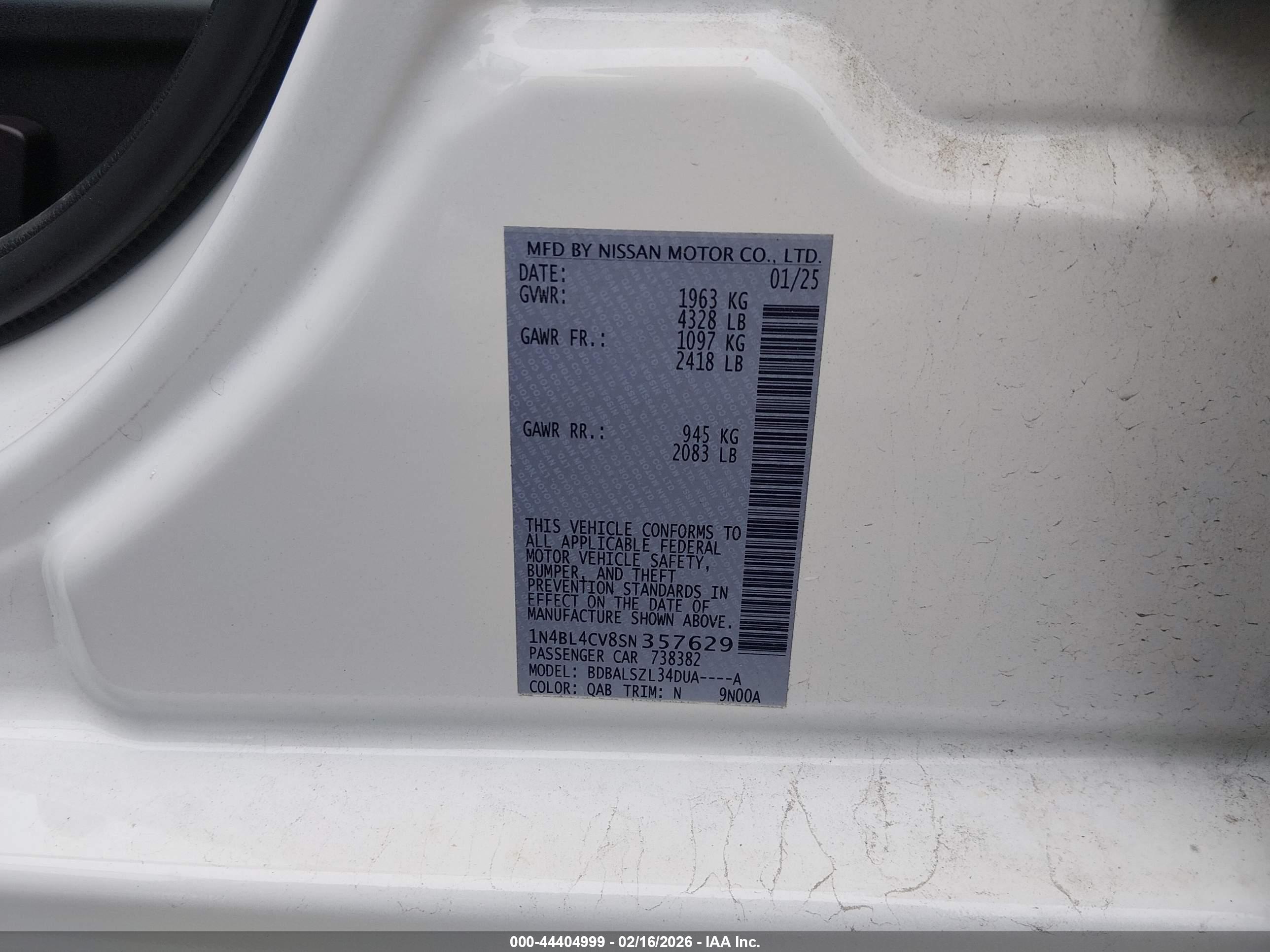 NISSAN ALTIMA image 9