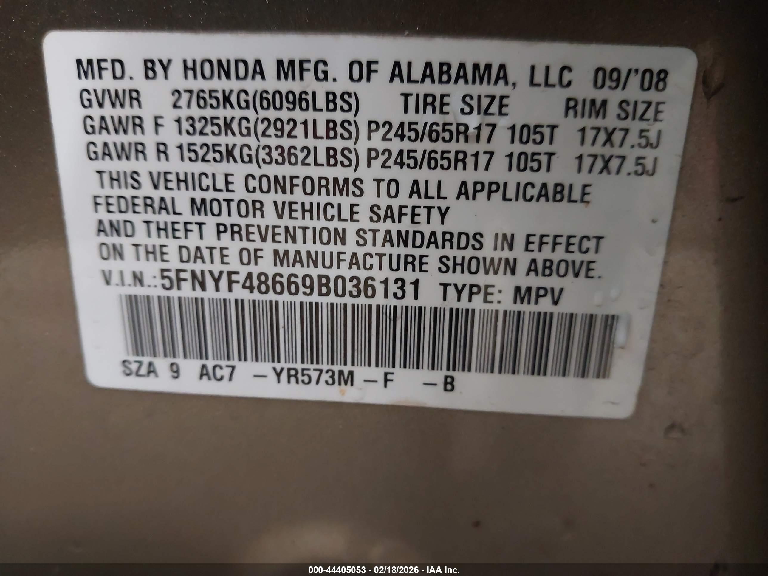 HONDA PILOT image 9