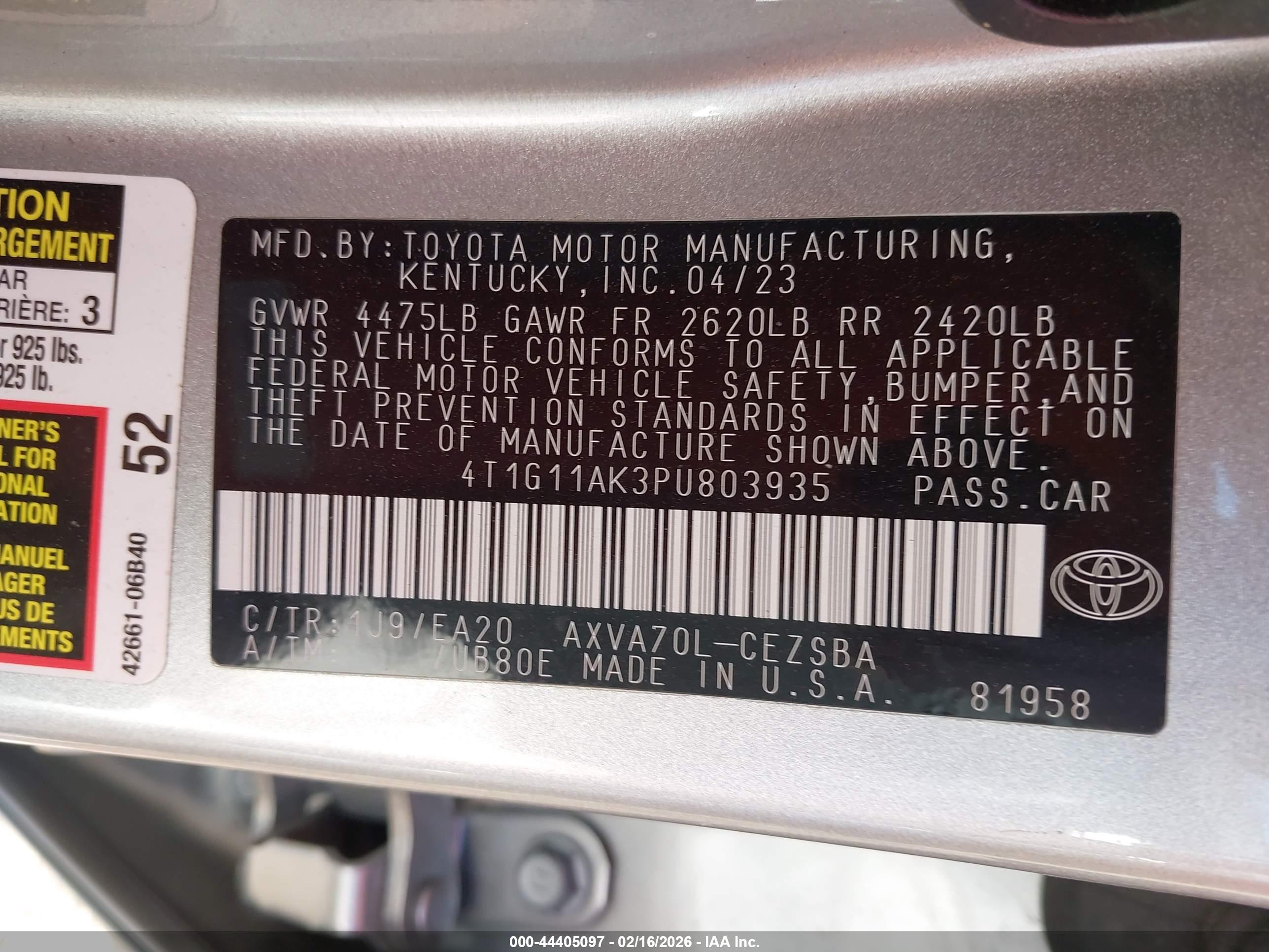 TOYOTA CAMRY image 9