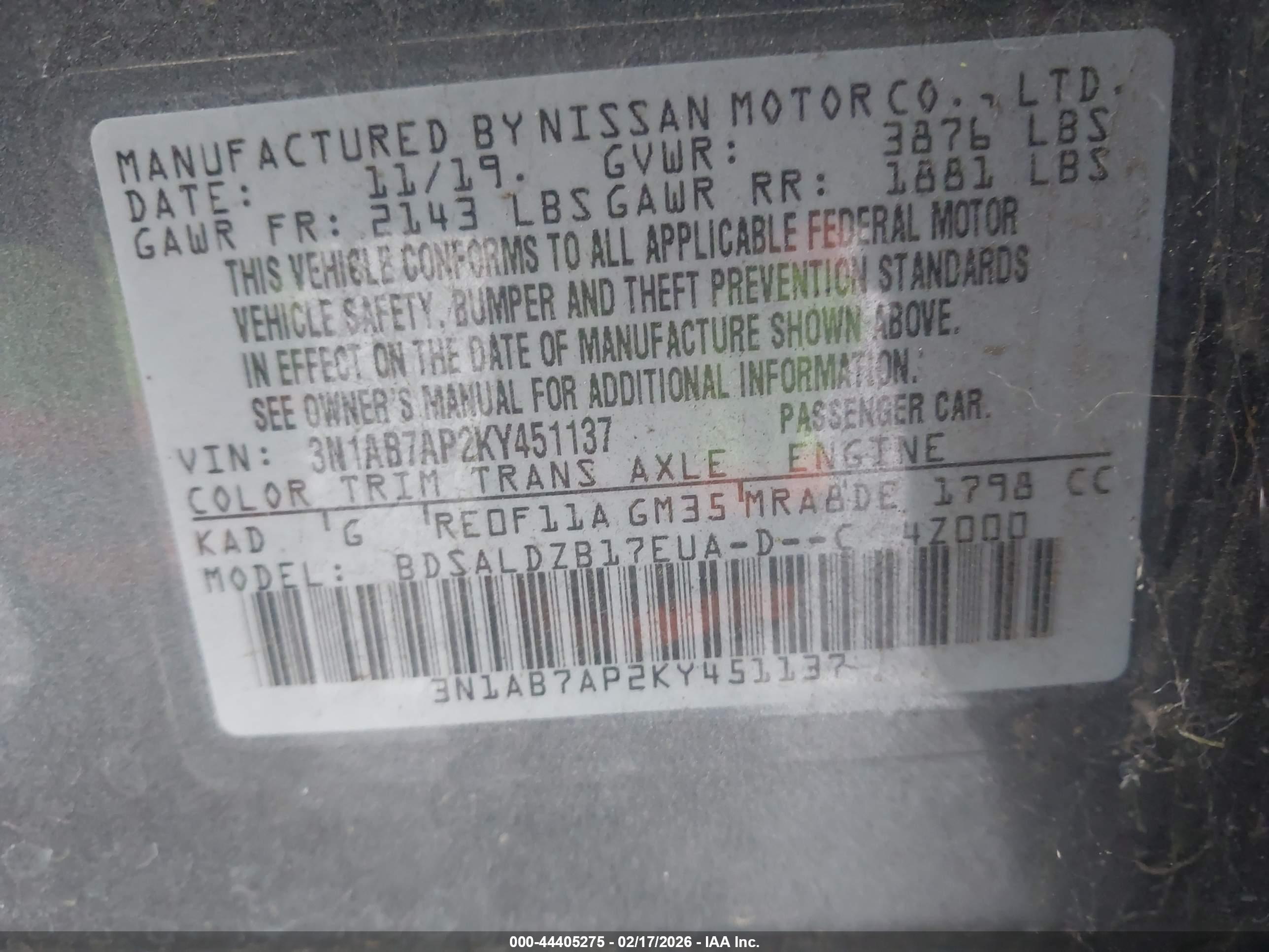 NISSAN SENTRA image 9