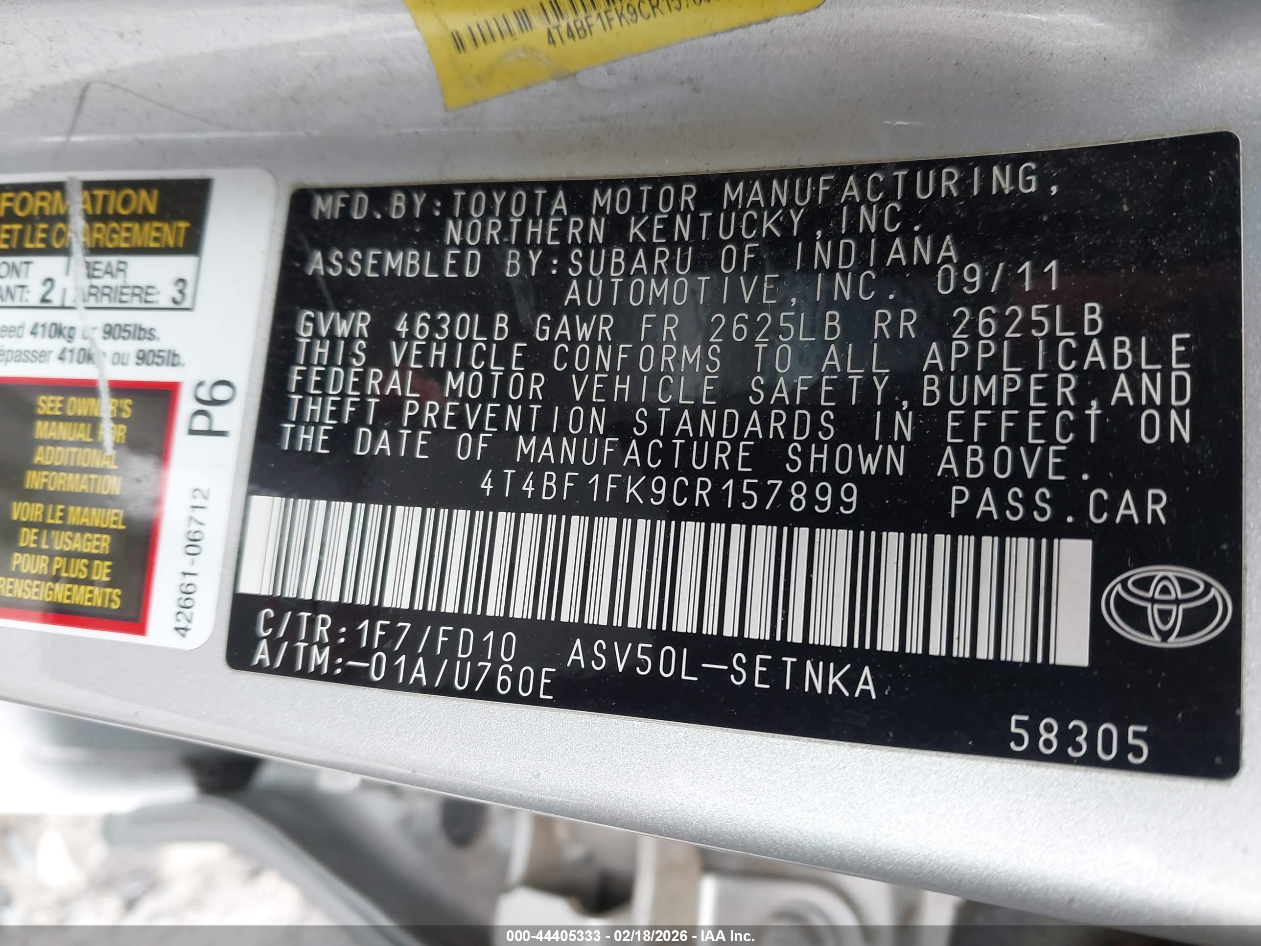 TOYOTA CAMRY image 9