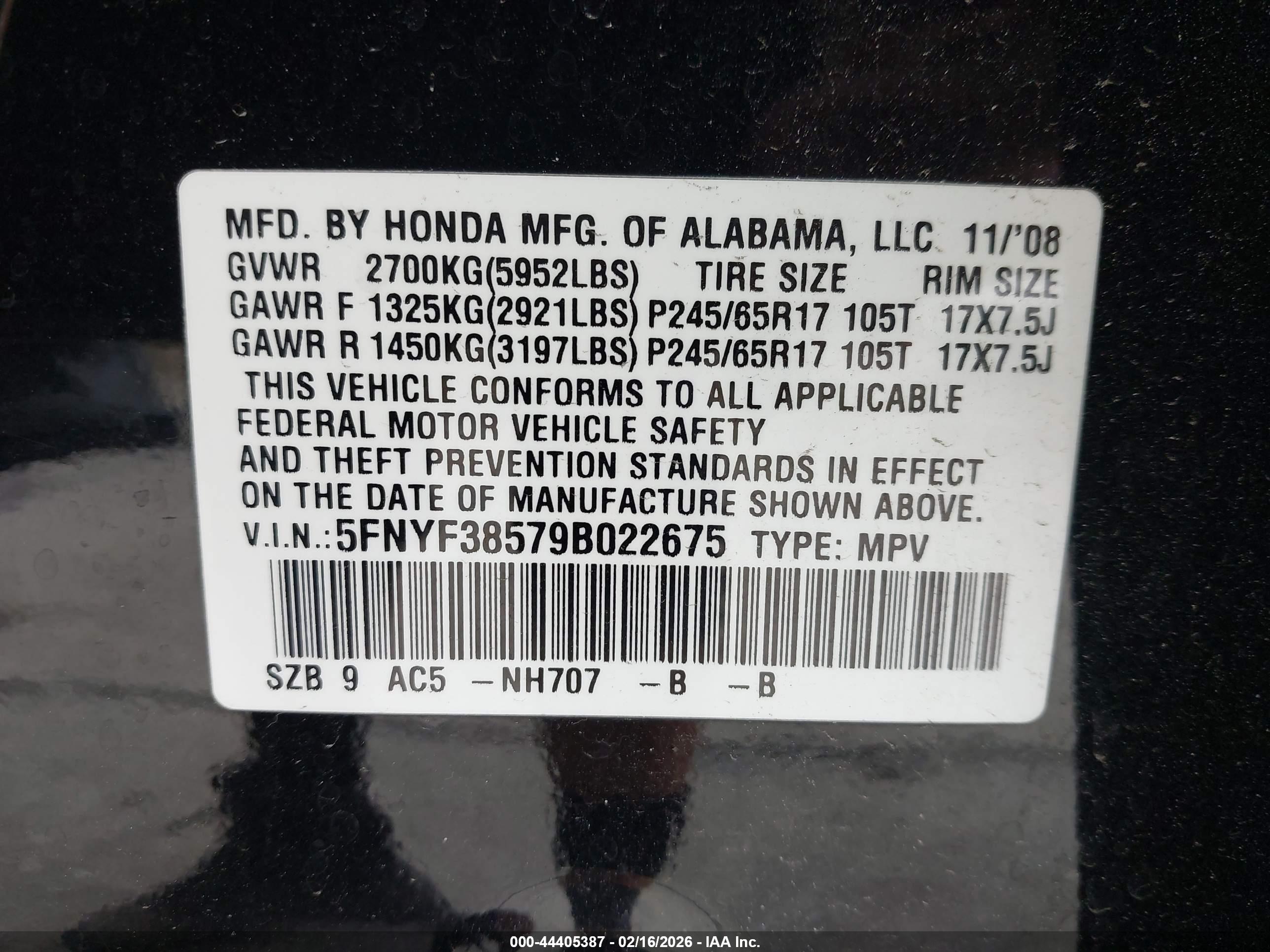 HONDA PILOT image 9