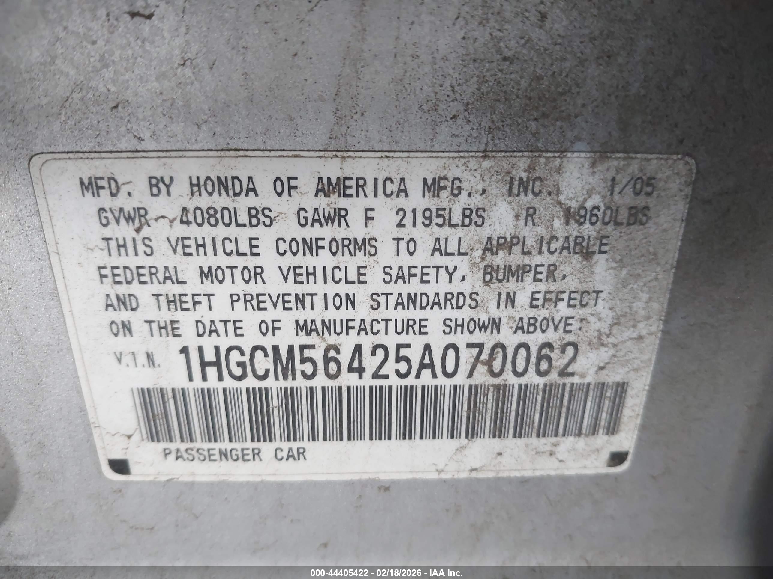 HONDA ACCORD image 9