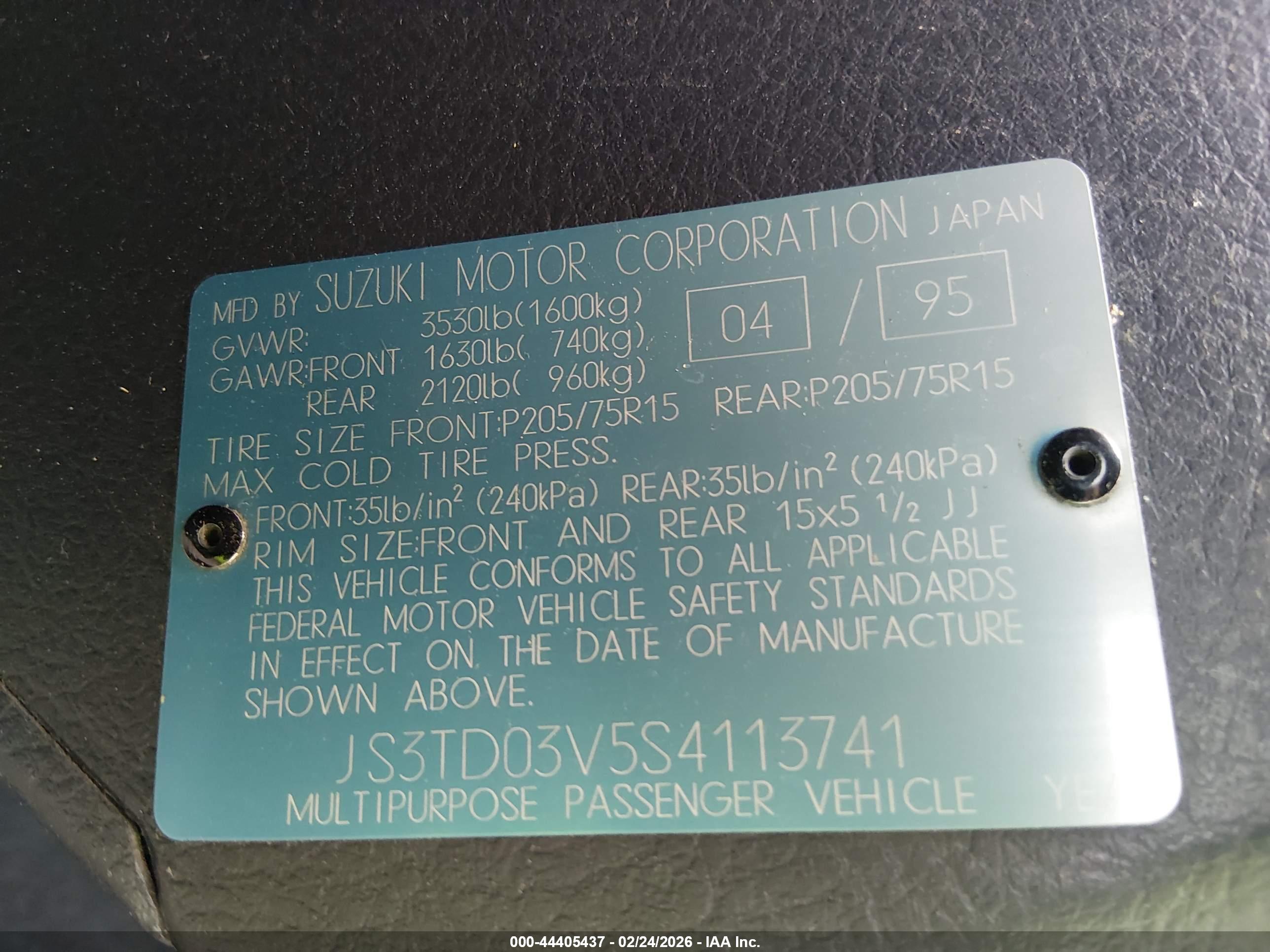 SUZUKI SIDEKICK image 9