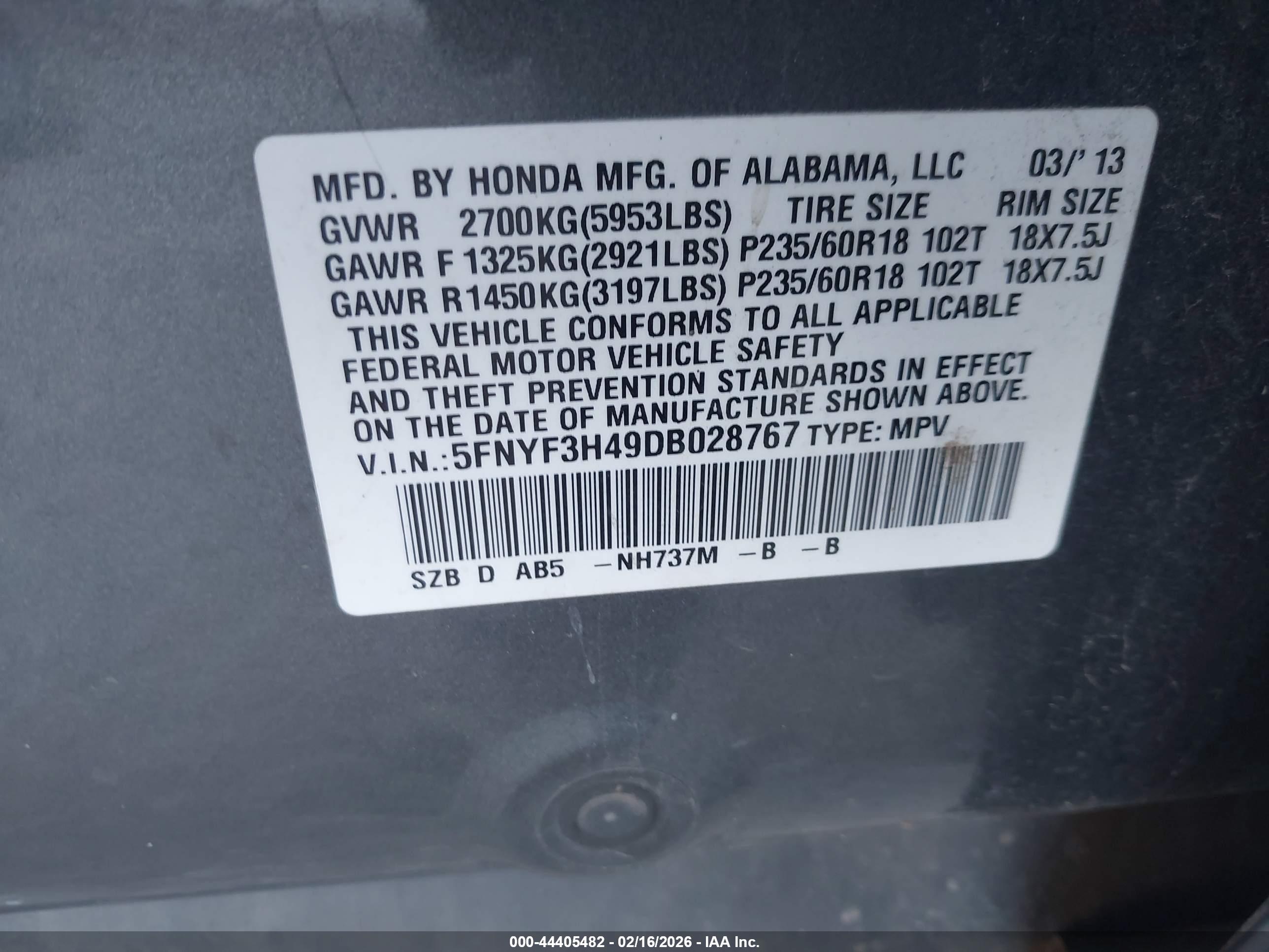 HONDA PILOT image 9