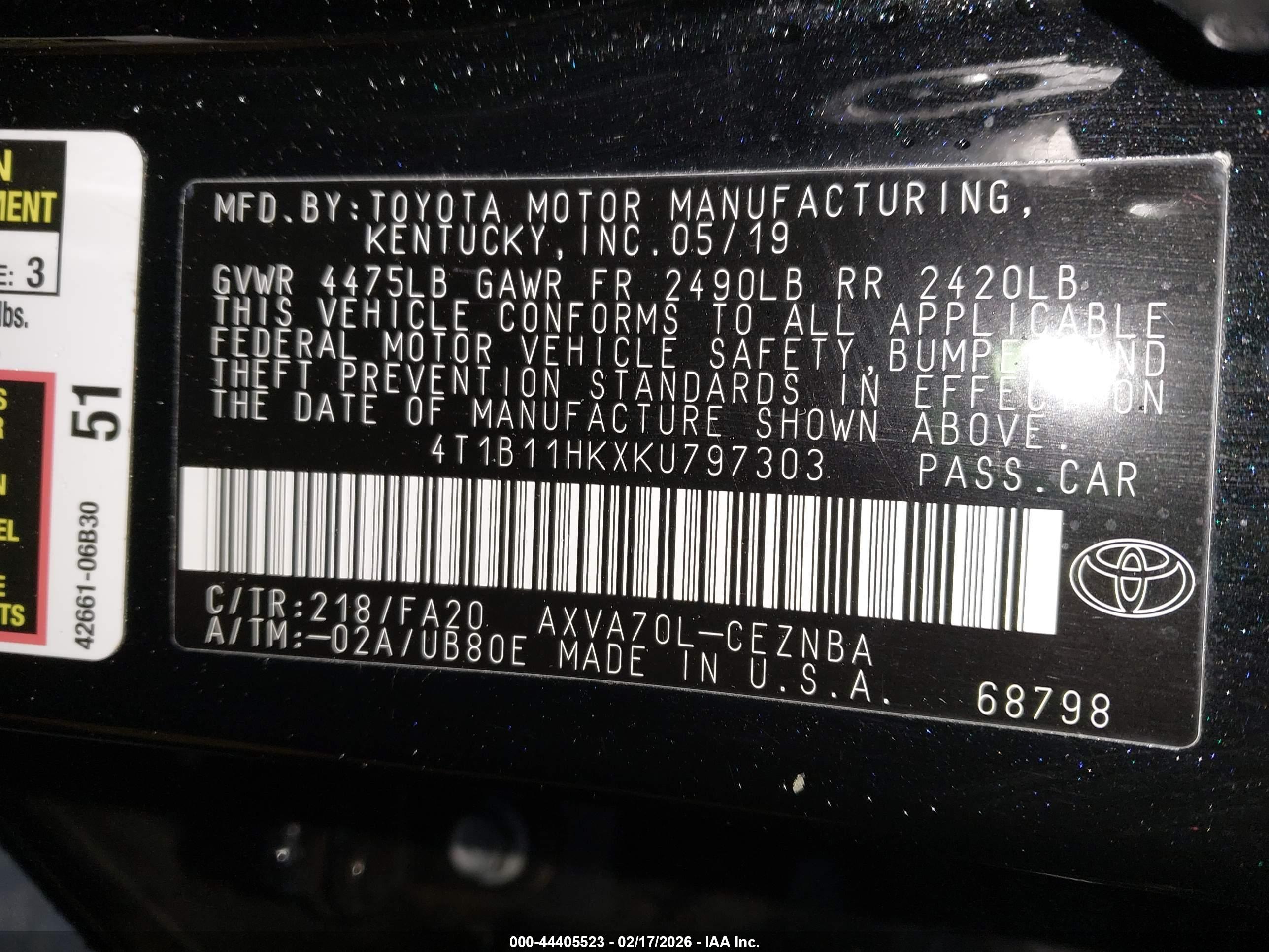 TOYOTA CAMRY image 9