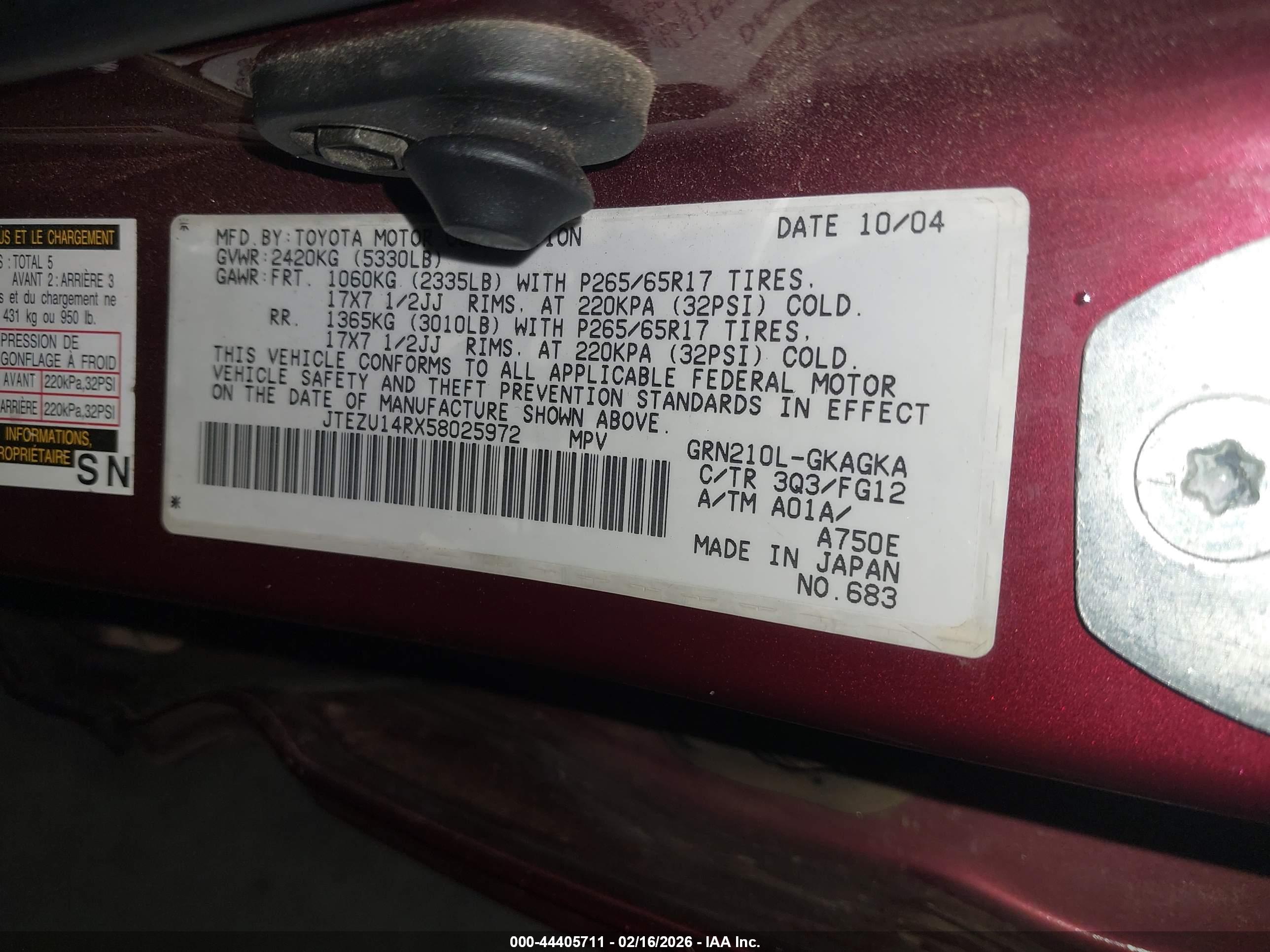 TOYOTA 4RUNNER image 9
