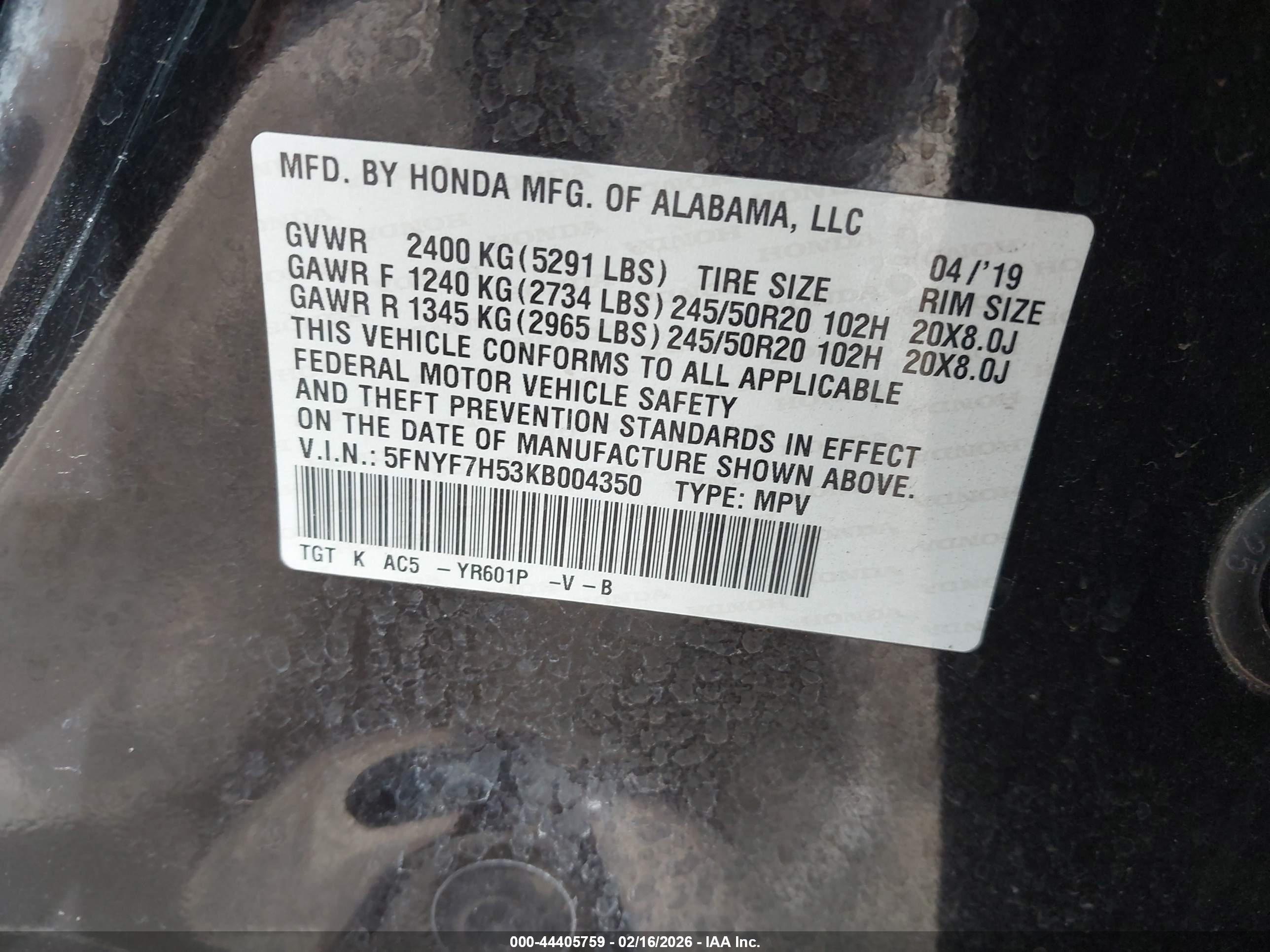 HONDA PASSPORT image 9