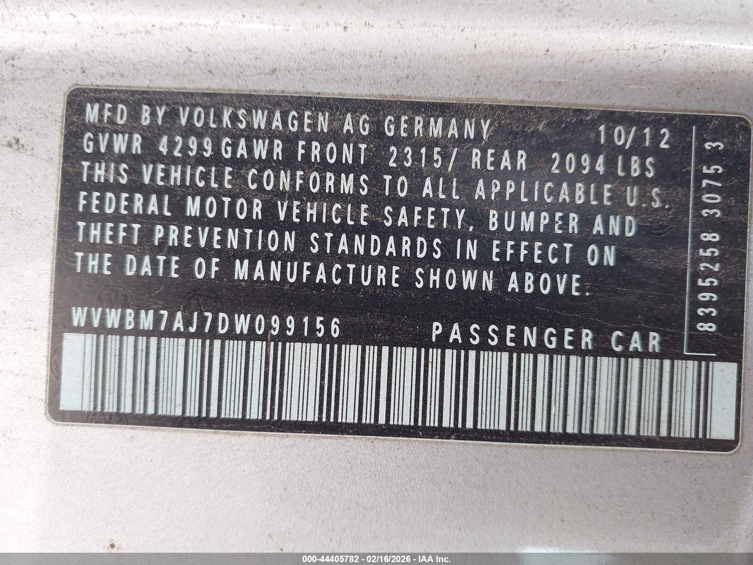 VOLKSWAGEN GOLF image 9