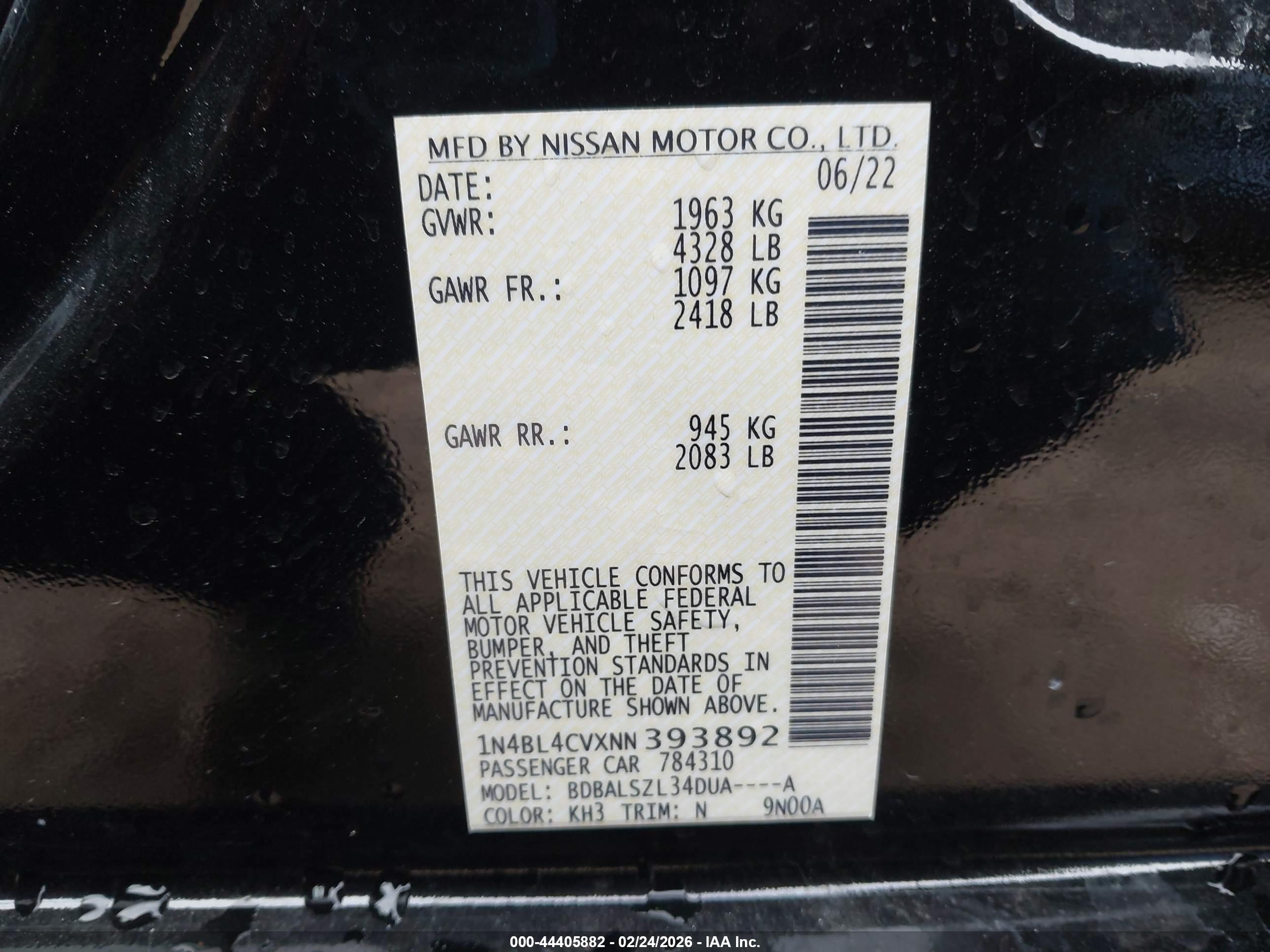 NISSAN ALTIMA image 9