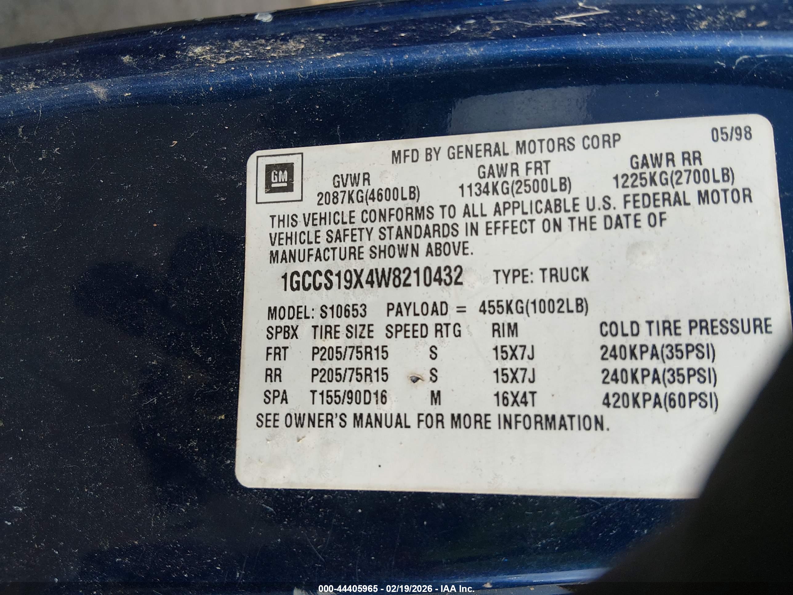 CHEVROLET S-10 image 9