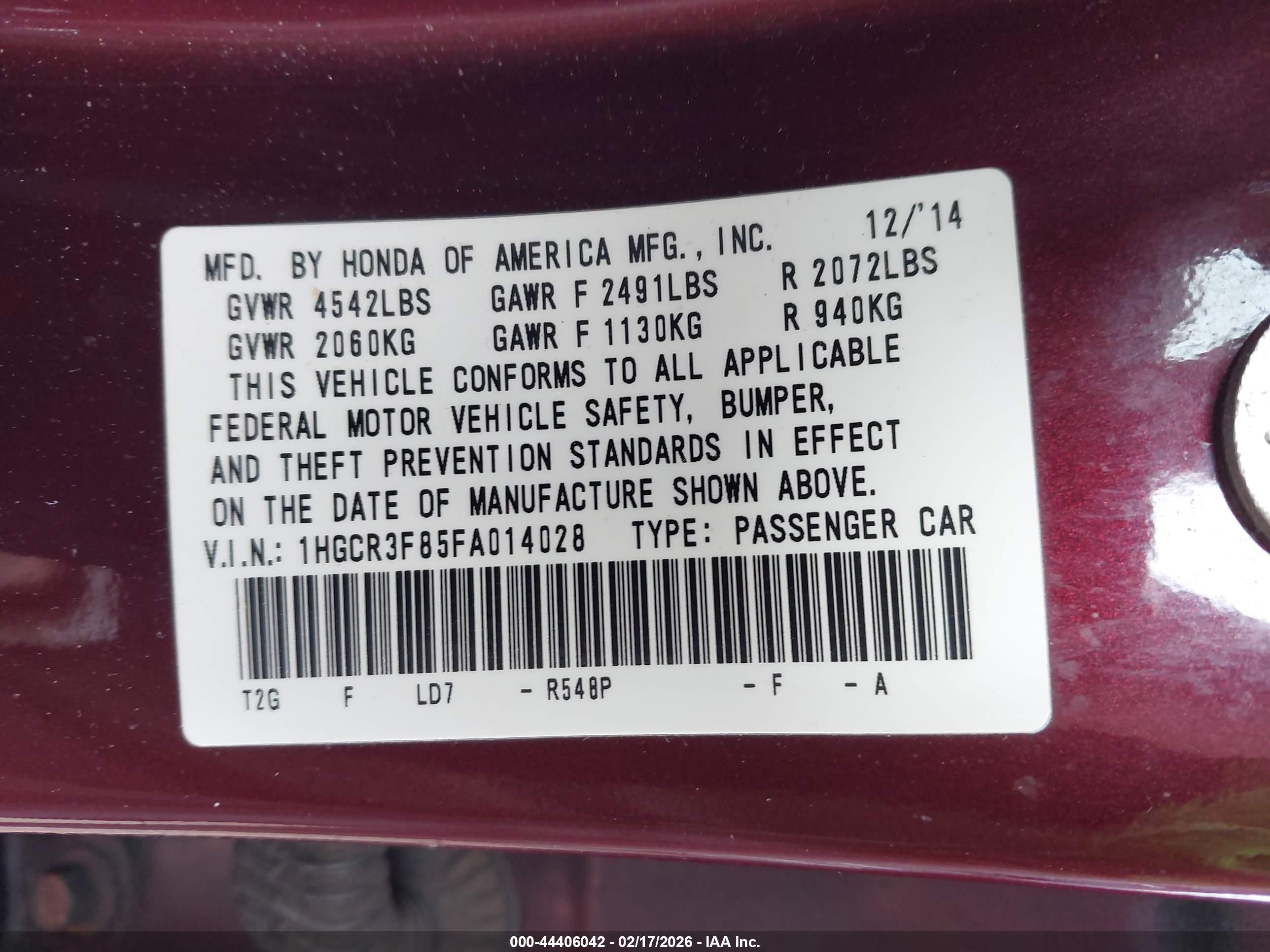 HONDA ACCORD image 9