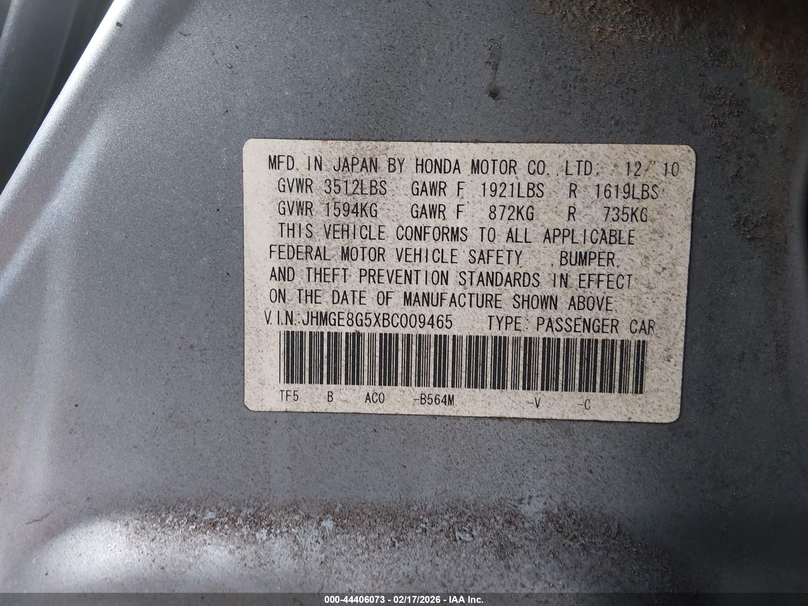 HONDA FIT image 9