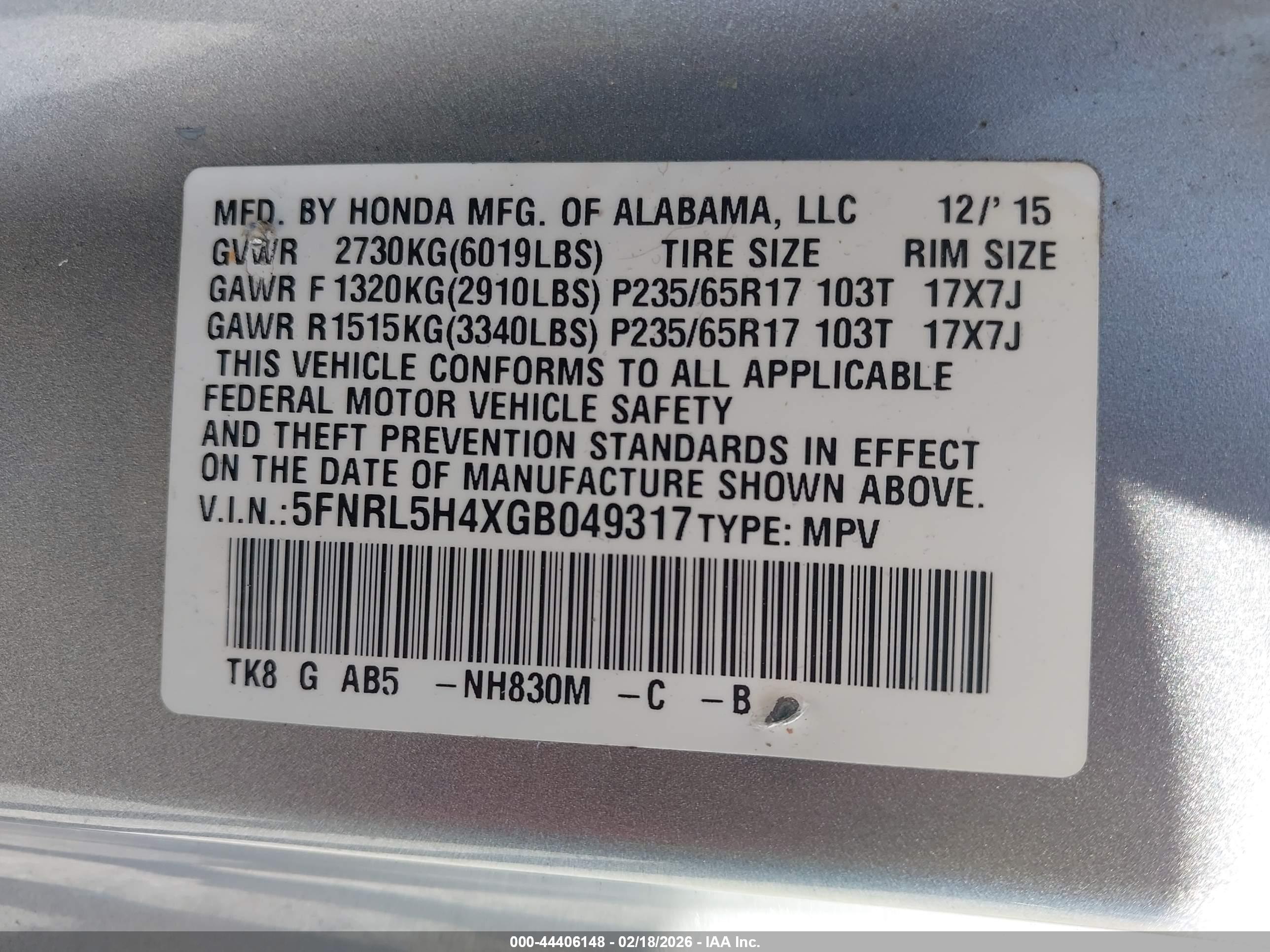 HONDA ODYSSEY image 9