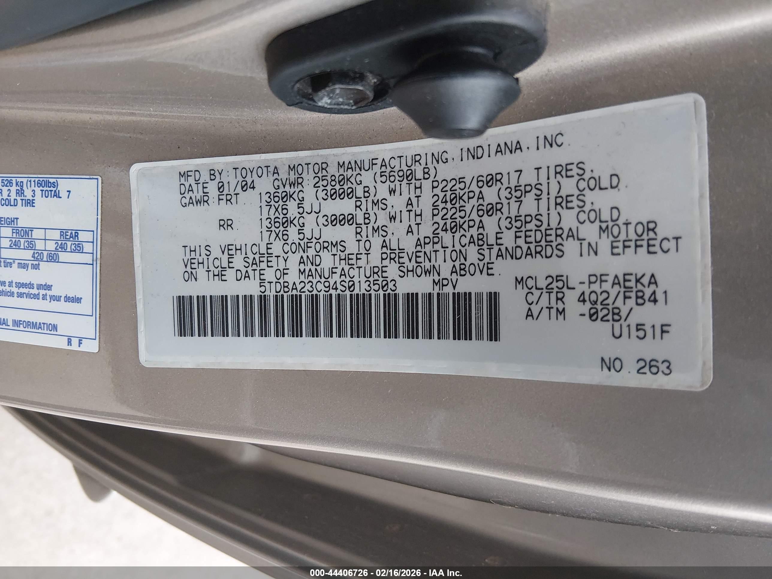 TOYOTA SIENNA image 9