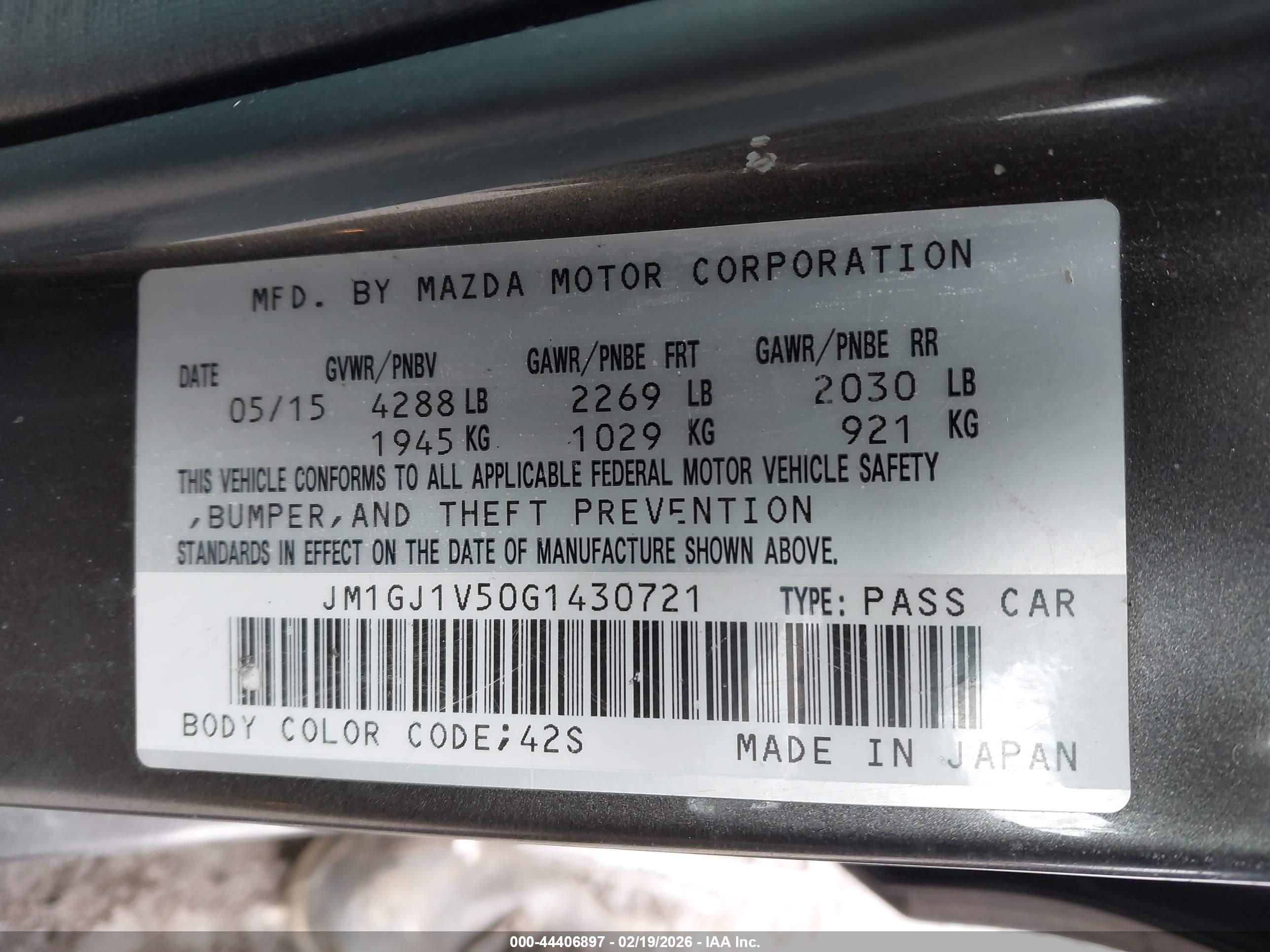 MAZDA MAZDA6 image 9