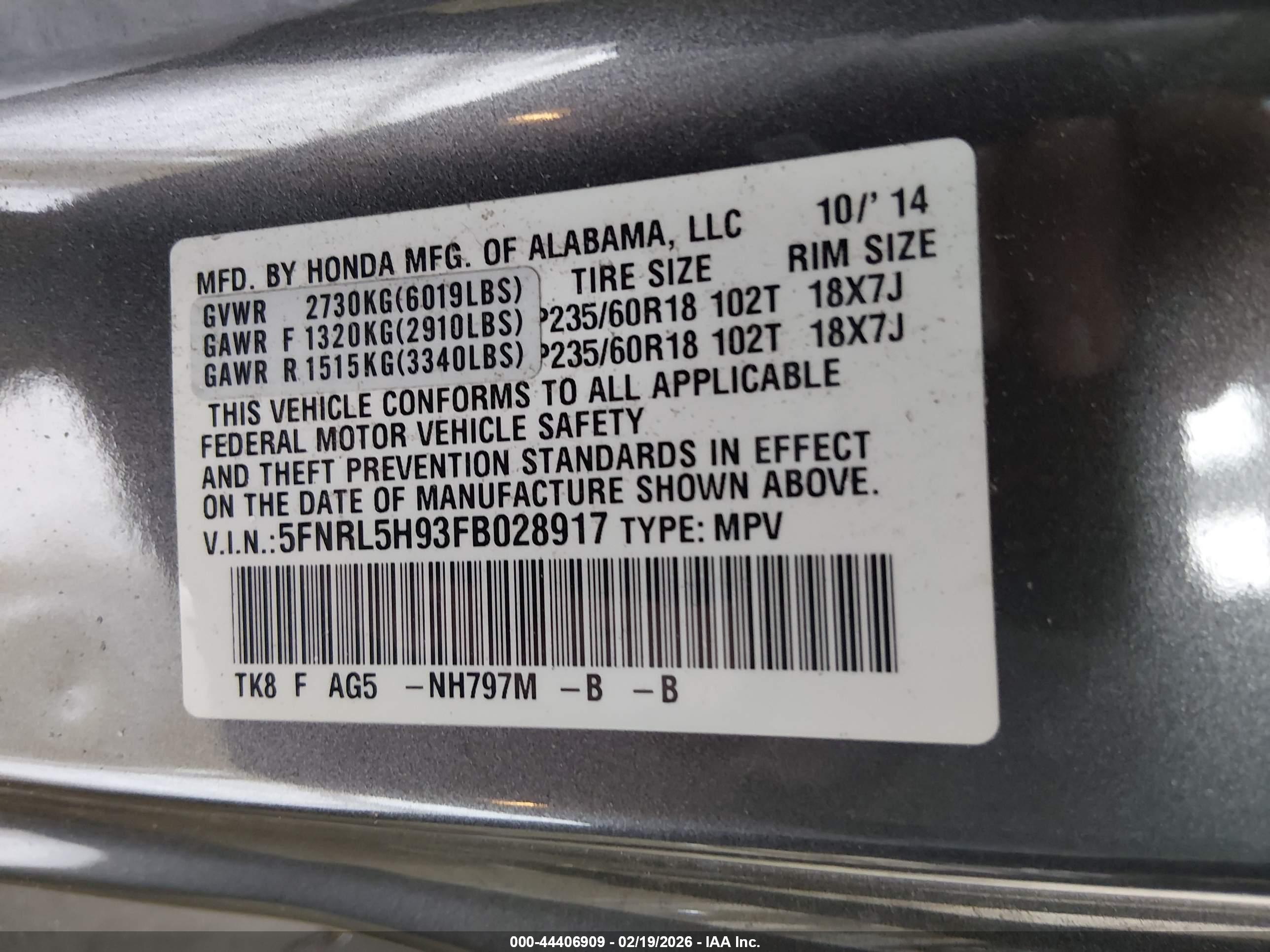 HONDA ODYSSEY image 9