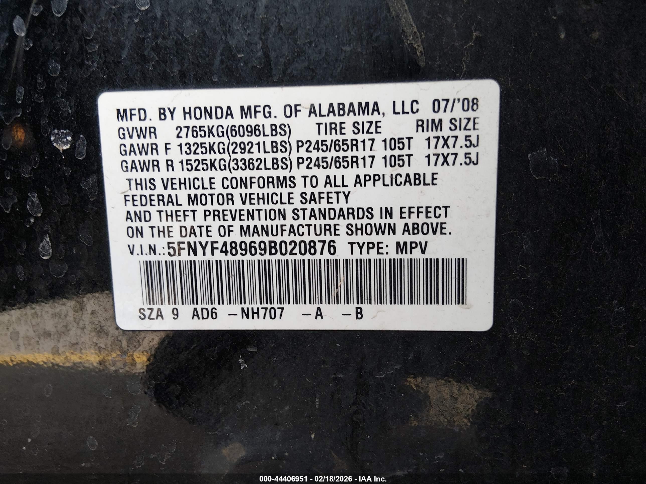 HONDA PILOT image 9