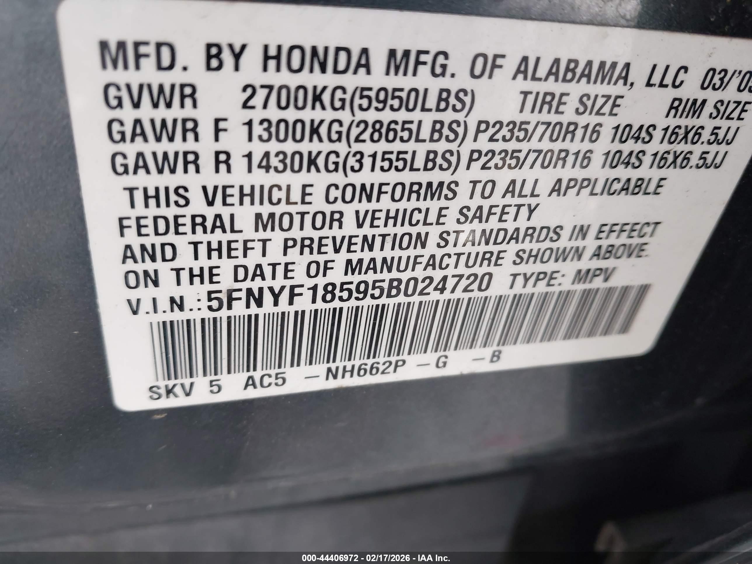 HONDA PILOT image 9