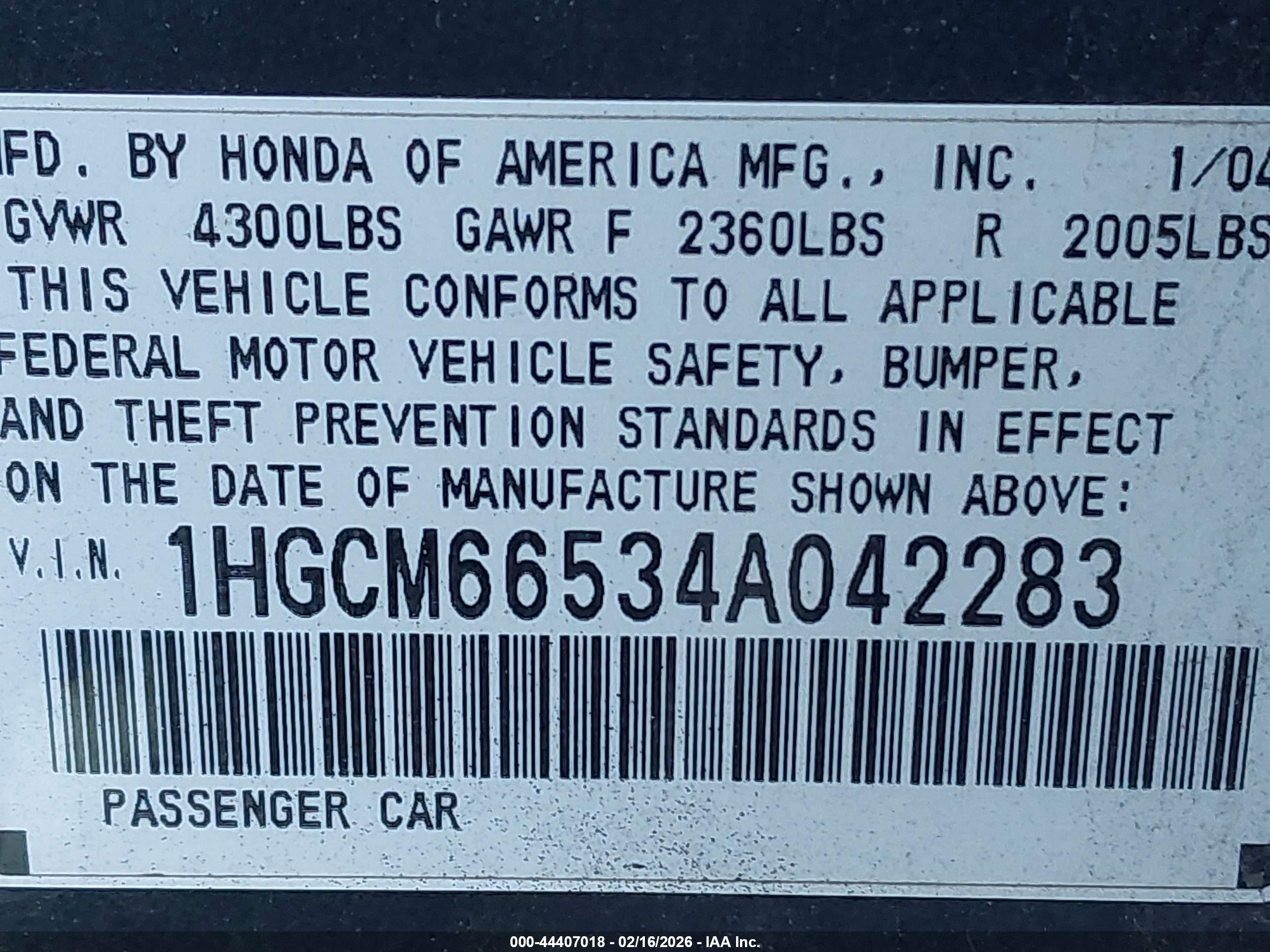 HONDA ACCORD image 9
