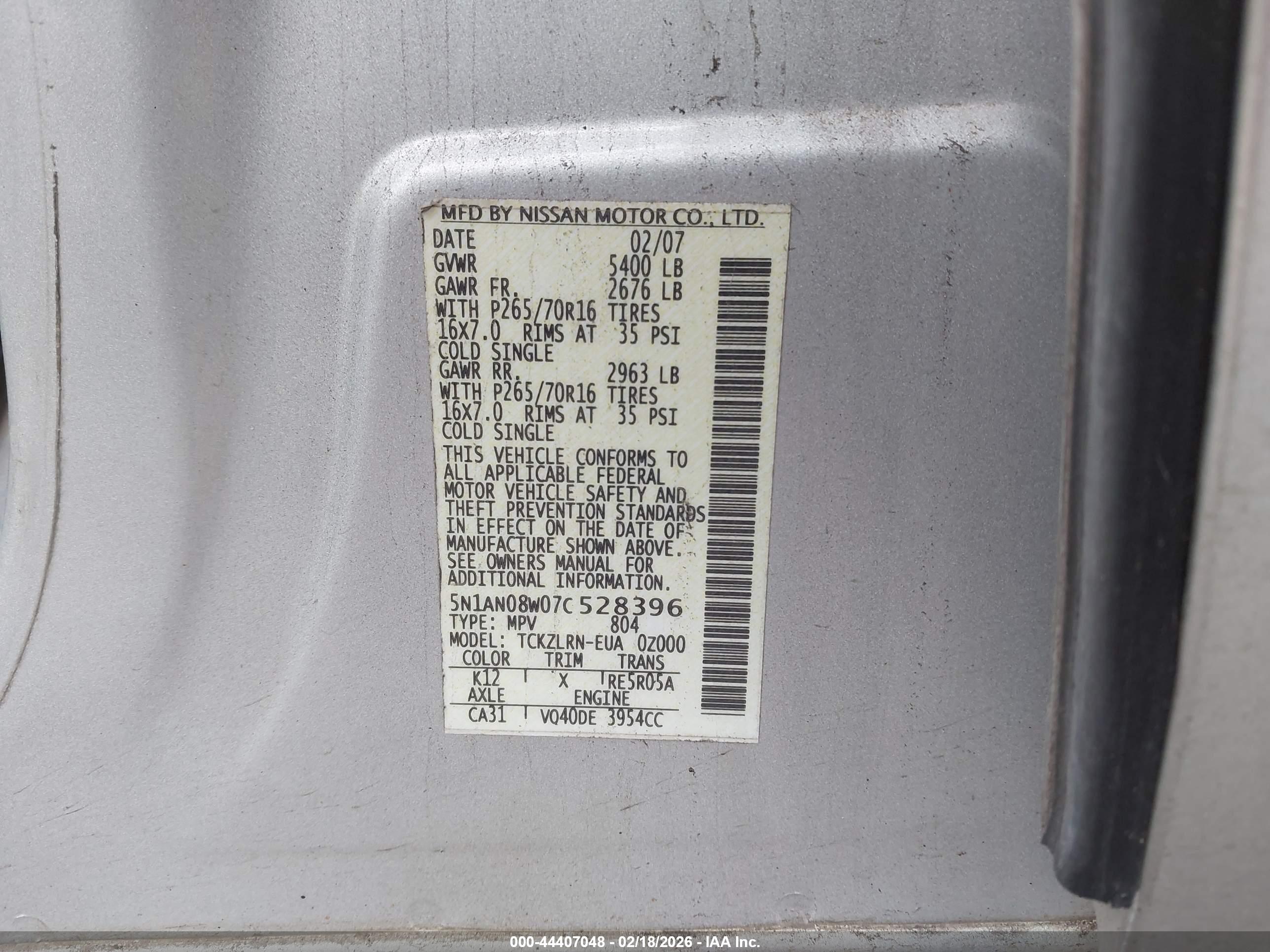 NISSAN XTERRA image 9