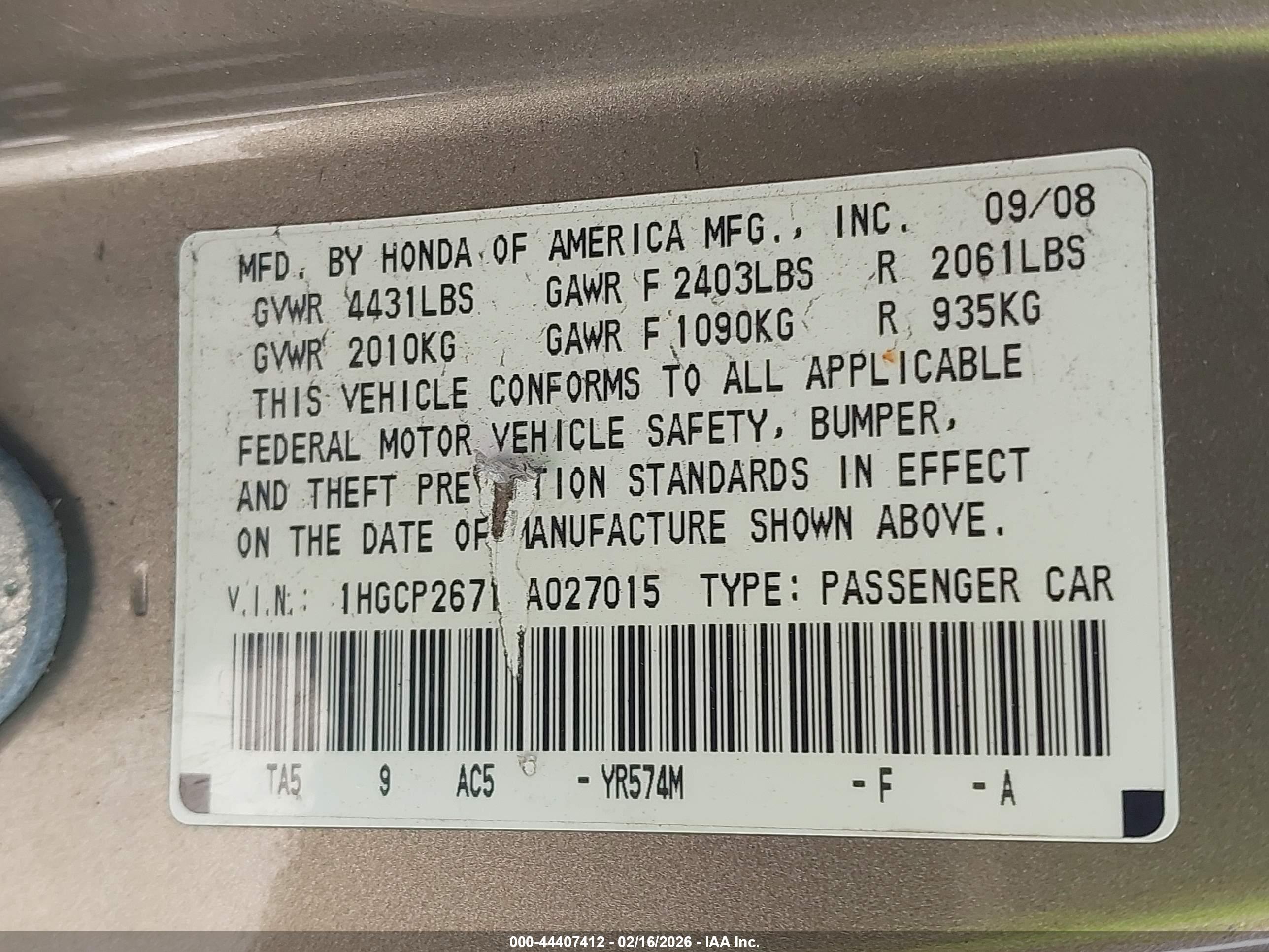 HONDA ACCORD image 9