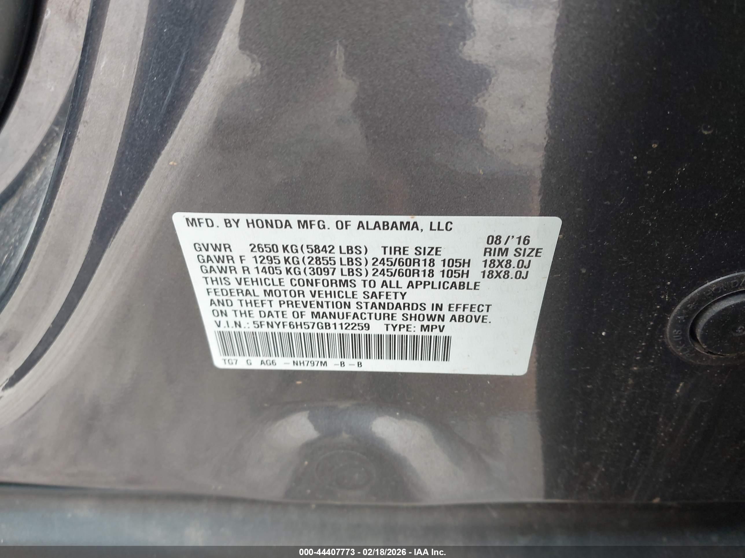 HONDA PILOT image 9