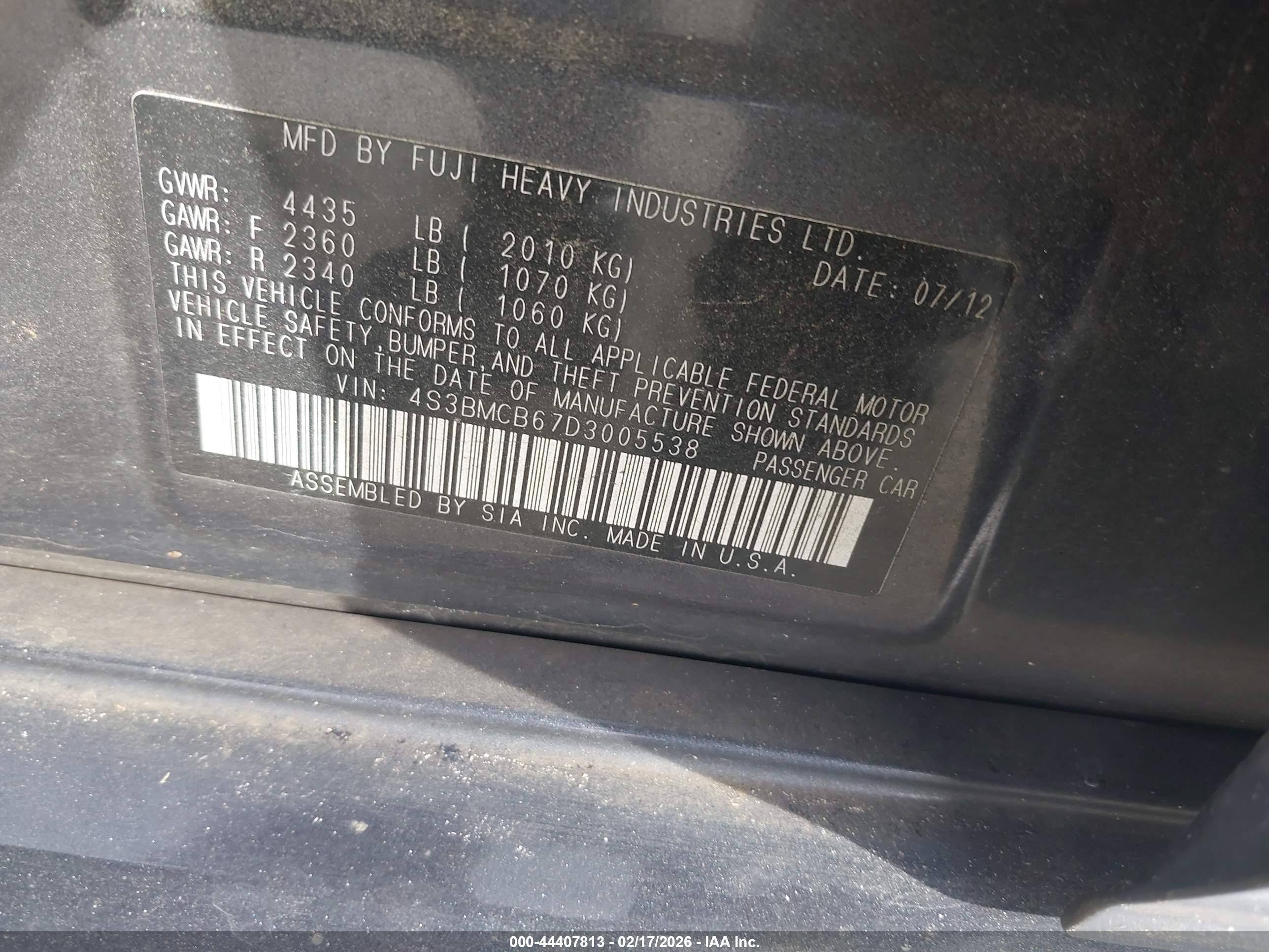 SUBARU LEGACY image 9