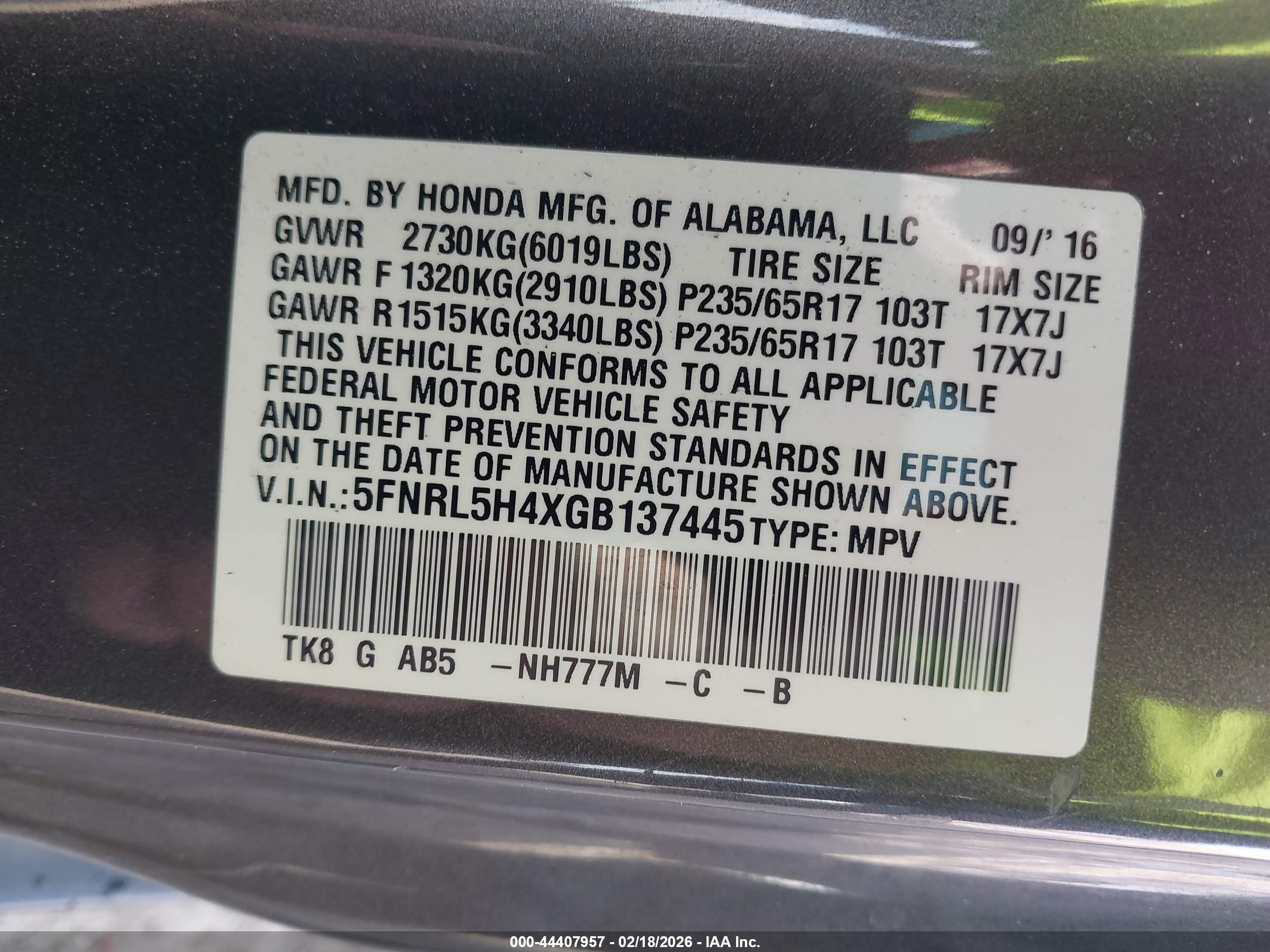 HONDA ODYSSEY image 9