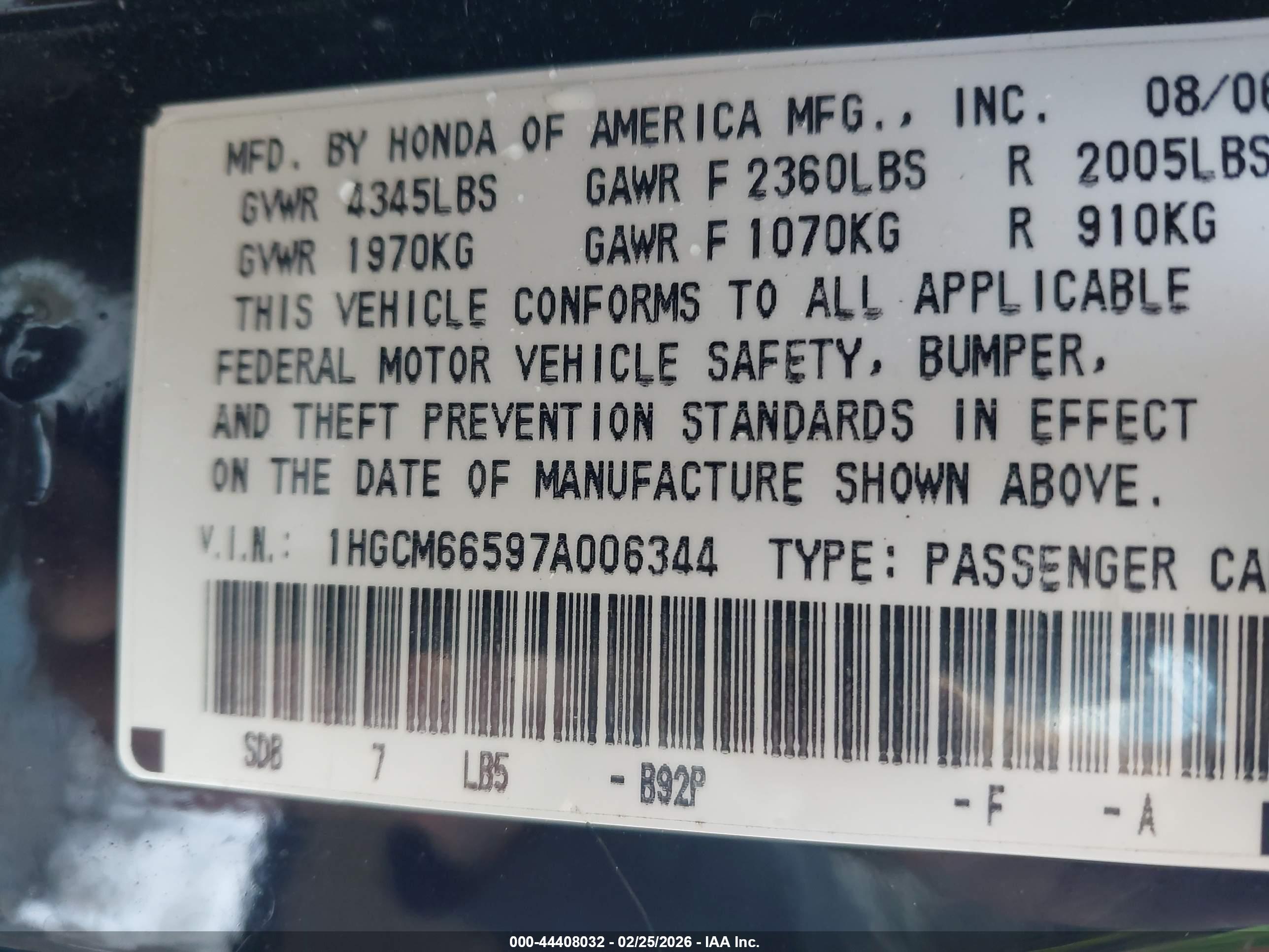 HONDA ACCORD image 9