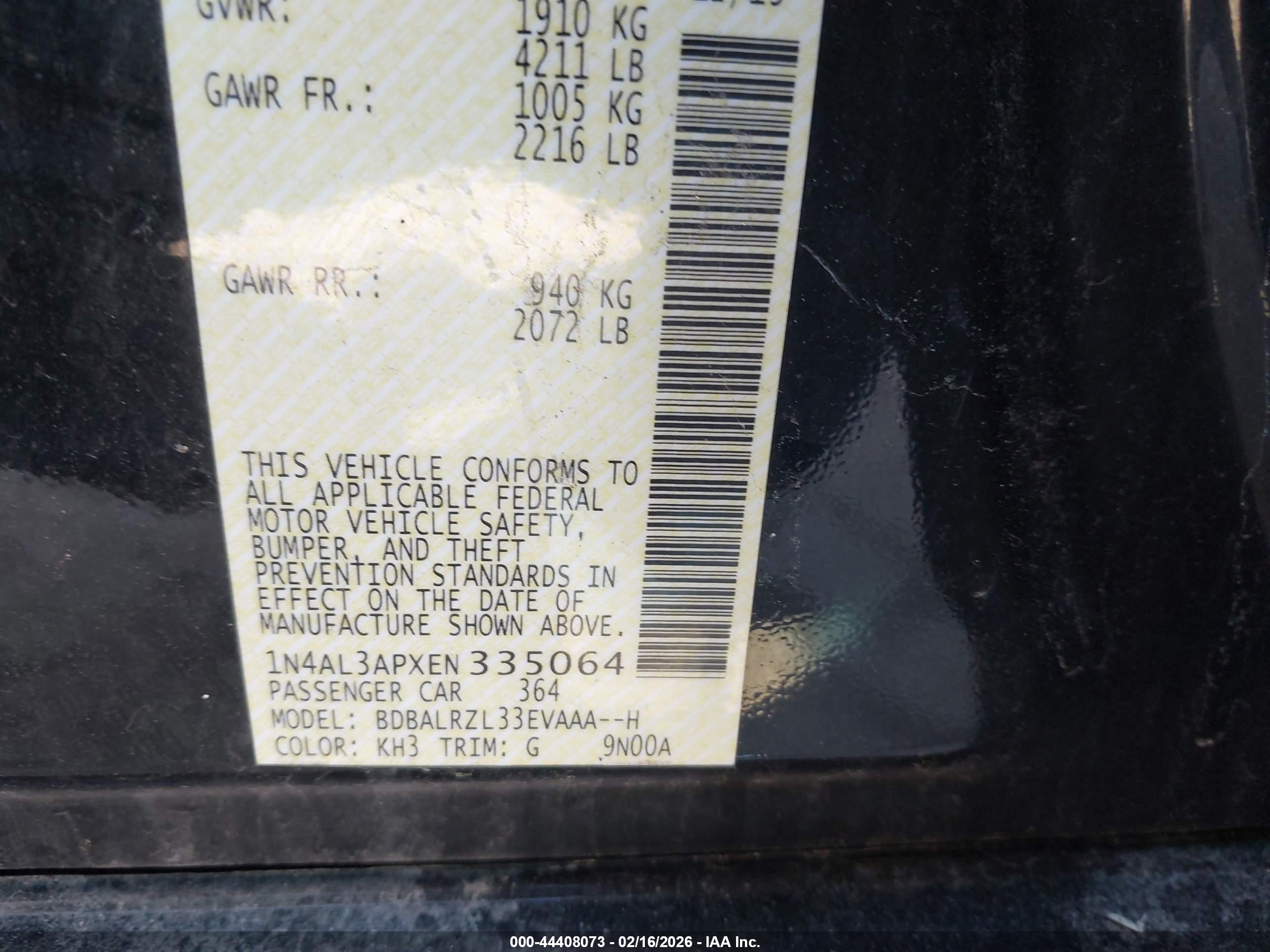 NISSAN ALTIMA image 9