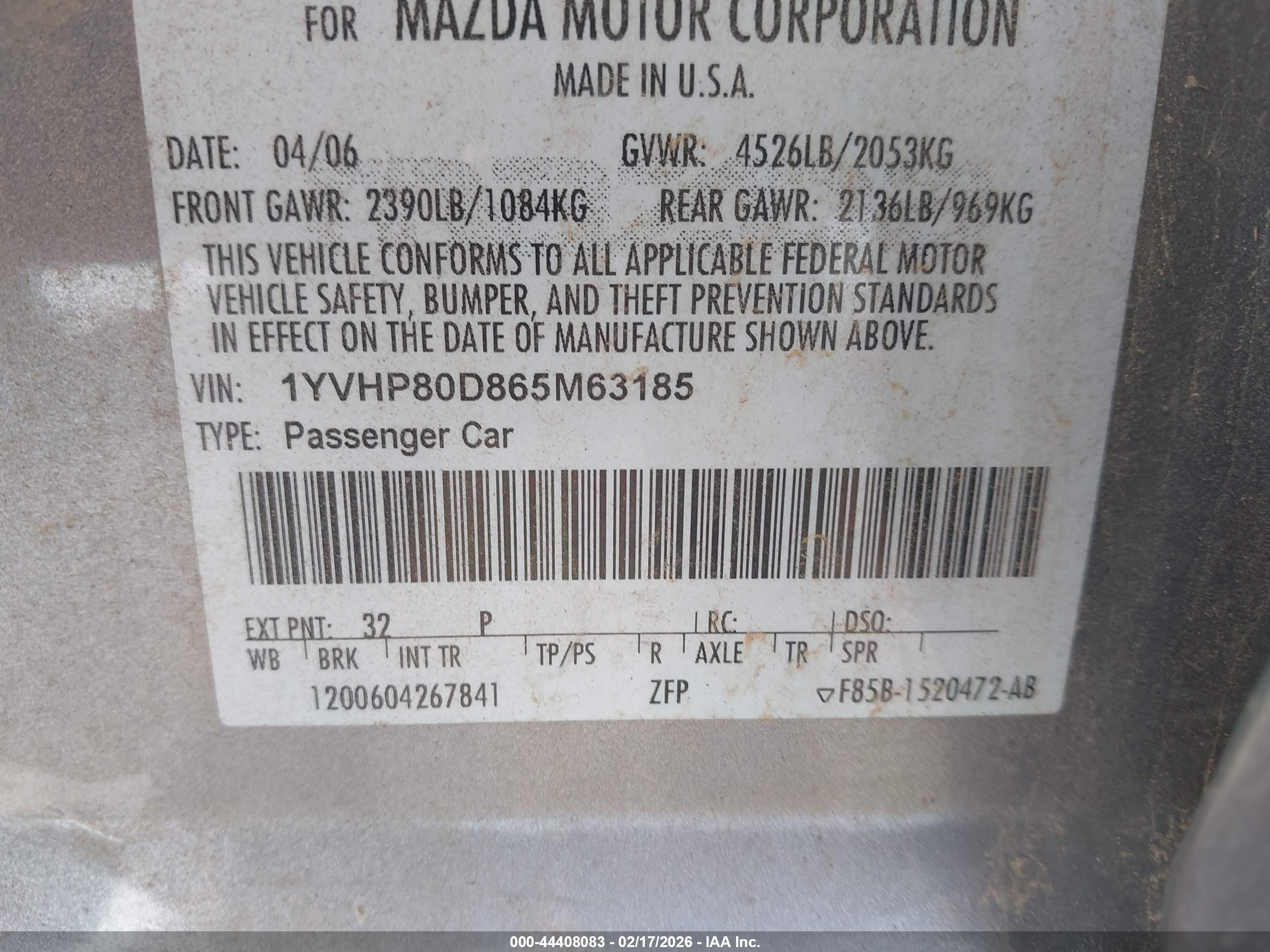 MAZDA MAZDA6 image 9