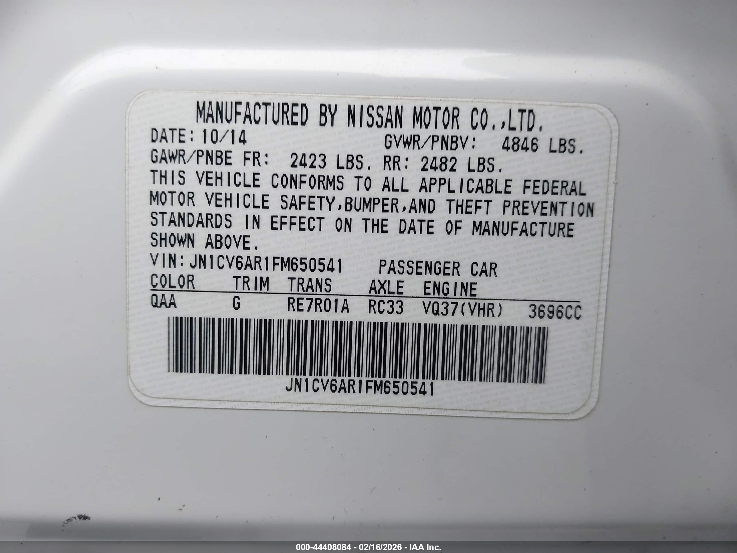 INFINITI Q40 image 9