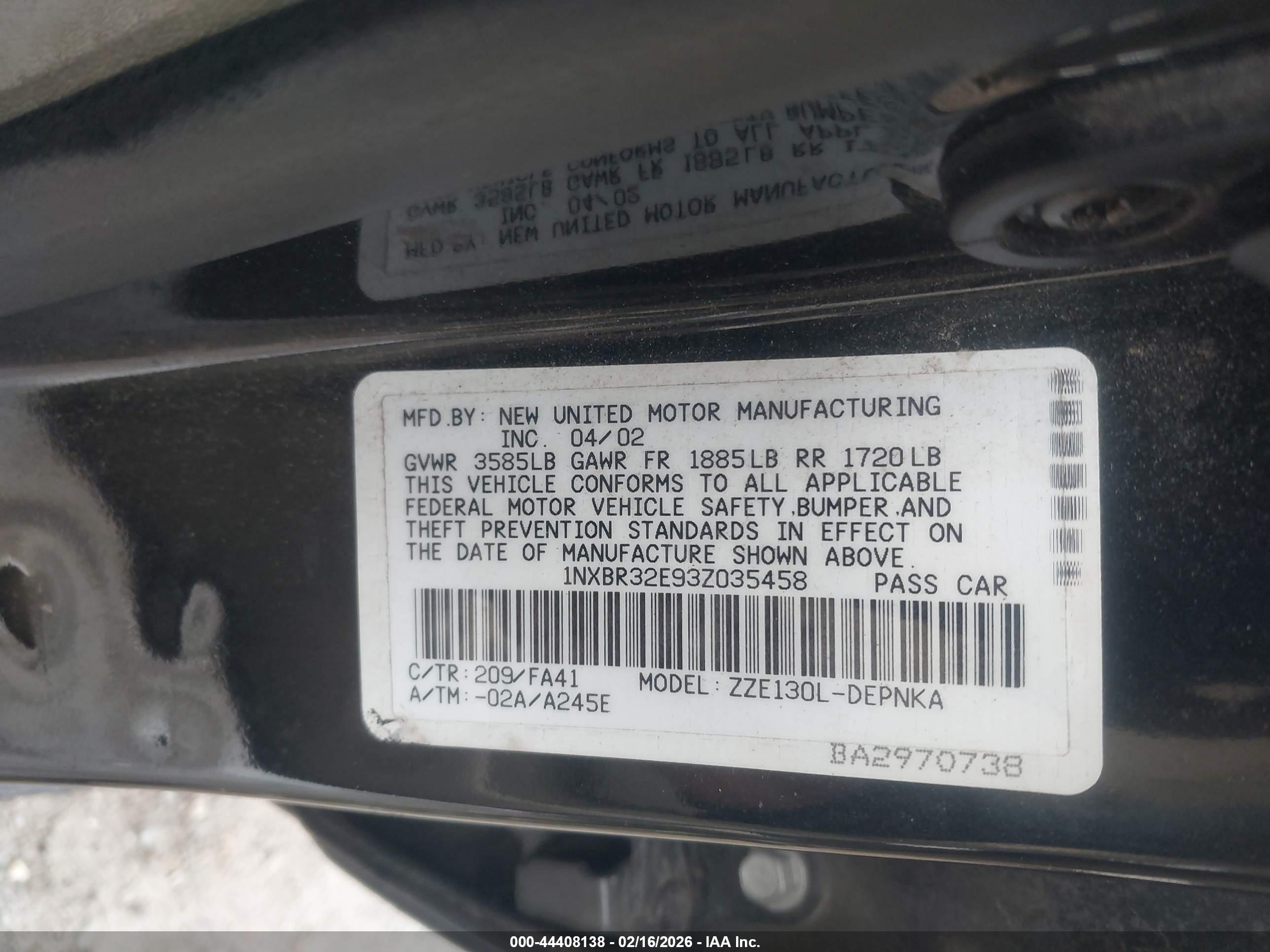 TOYOTA COROLLA image 9