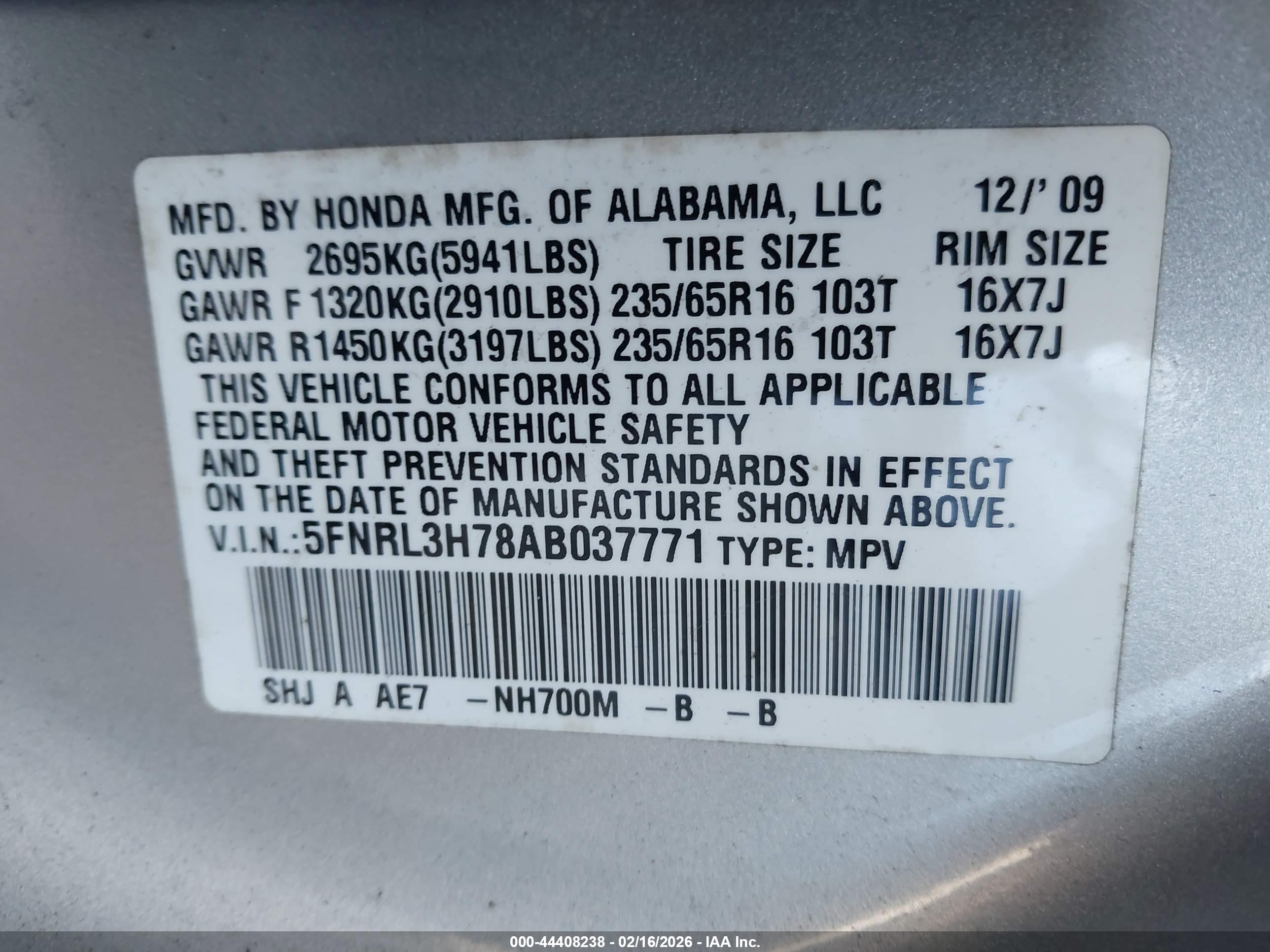 HONDA ODYSSEY image 9