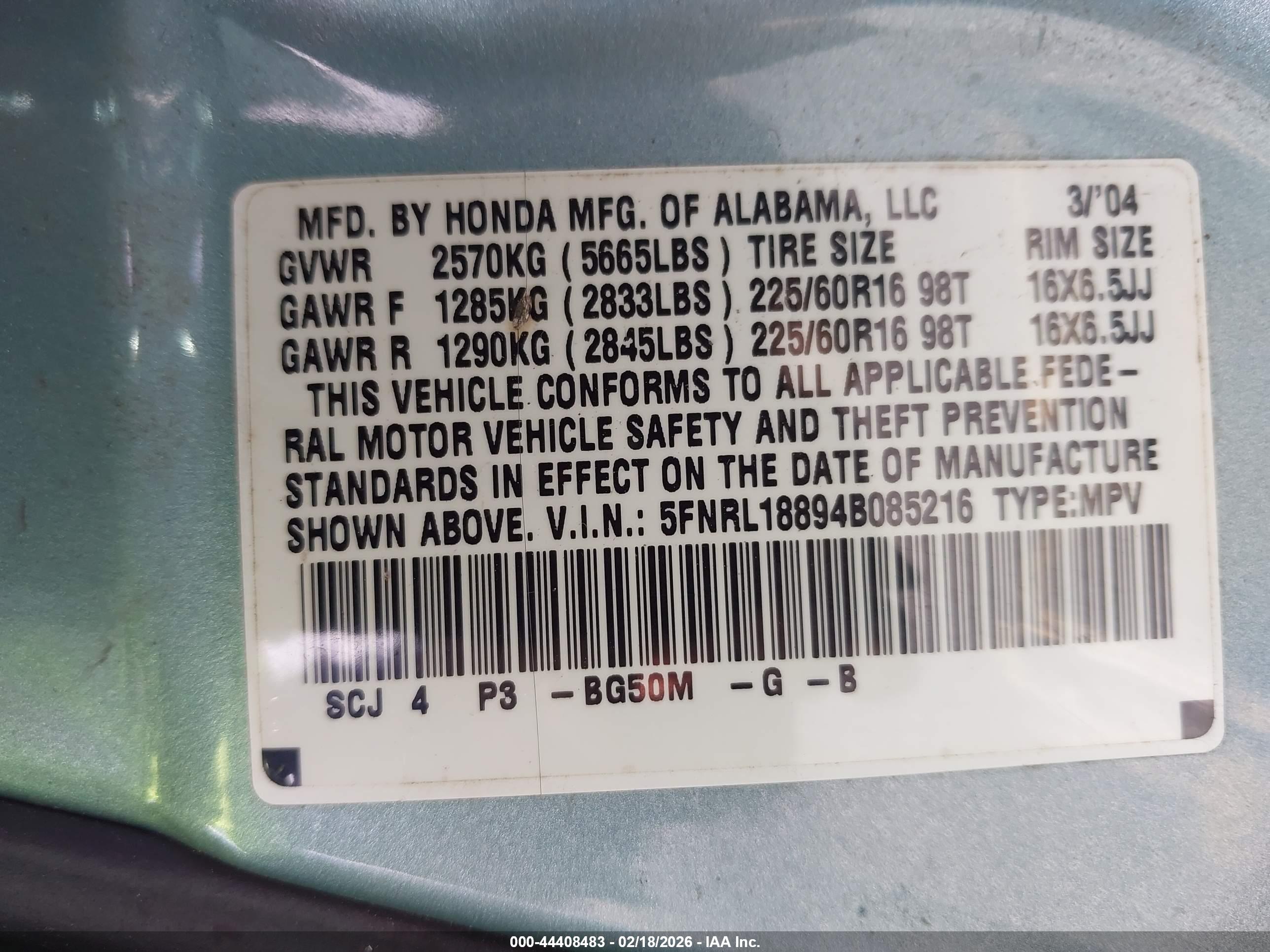 HONDA ODYSSEY image 9