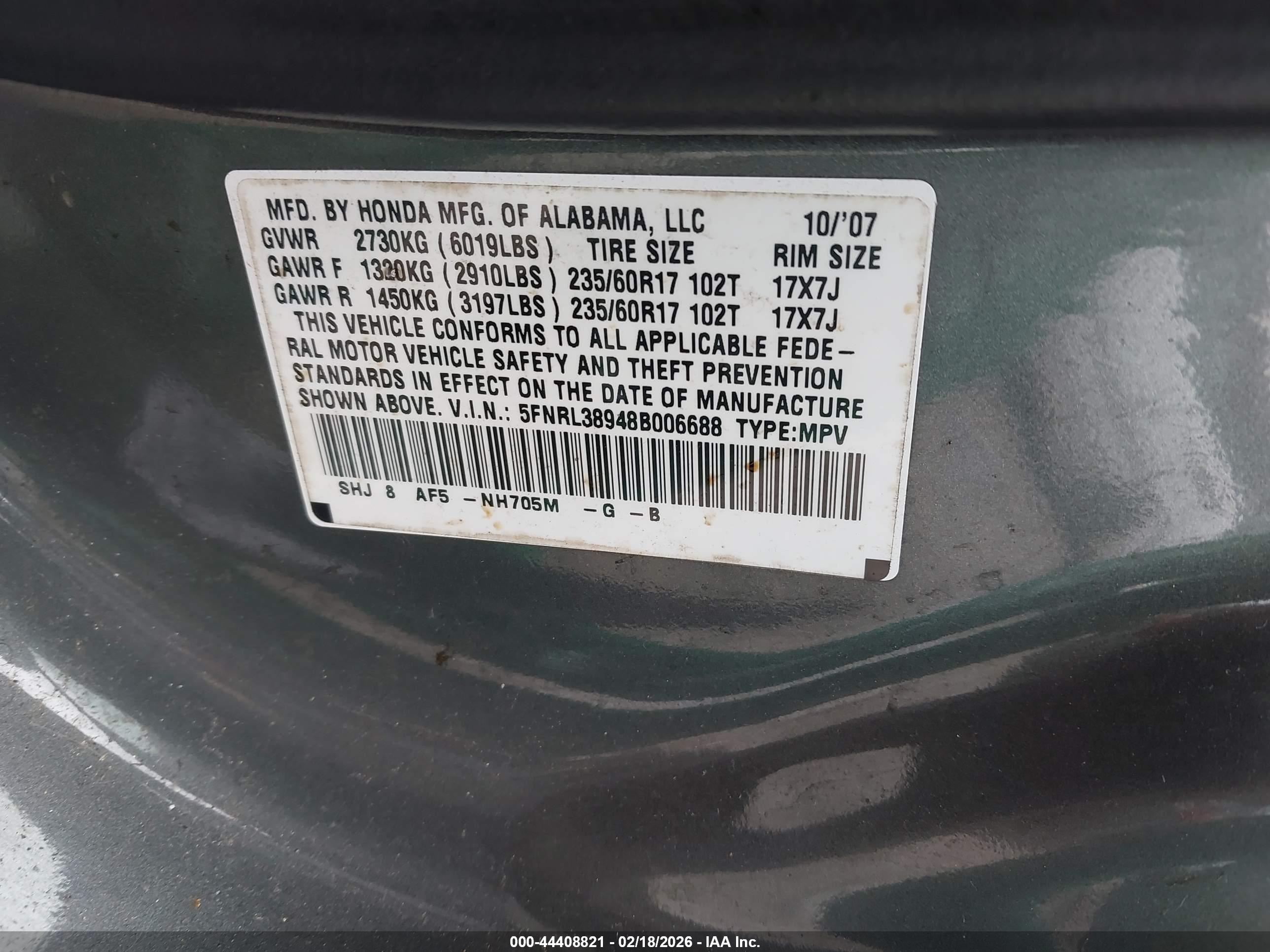 HONDA ODYSSEY image 9