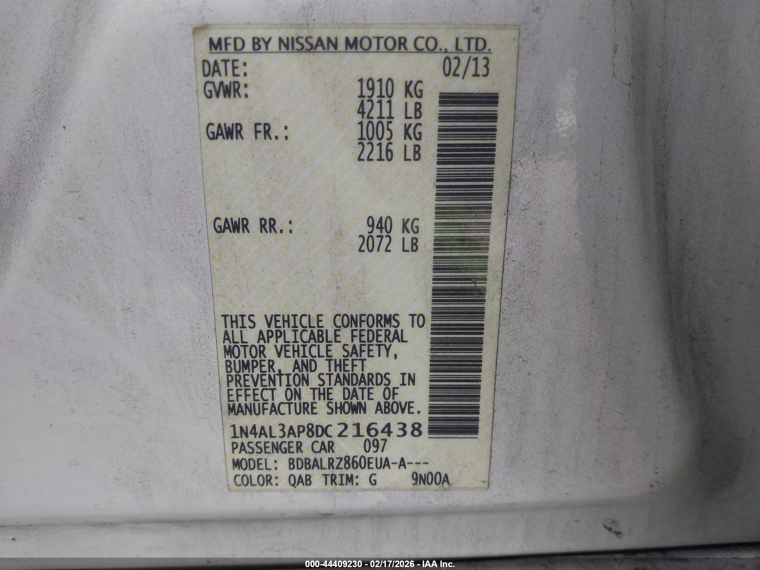 NISSAN ALTIMA image 9