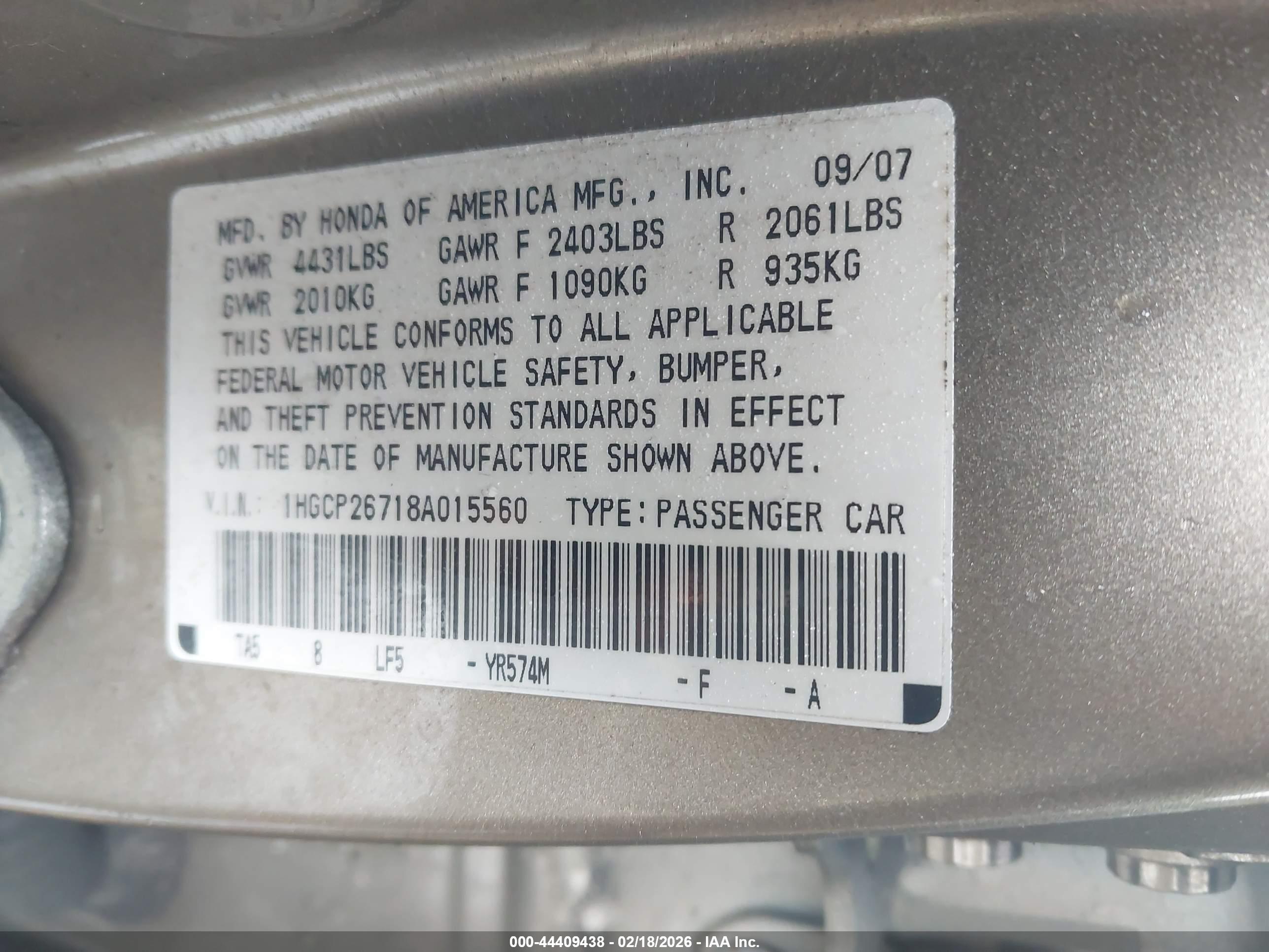 HONDA ACCORD image 9