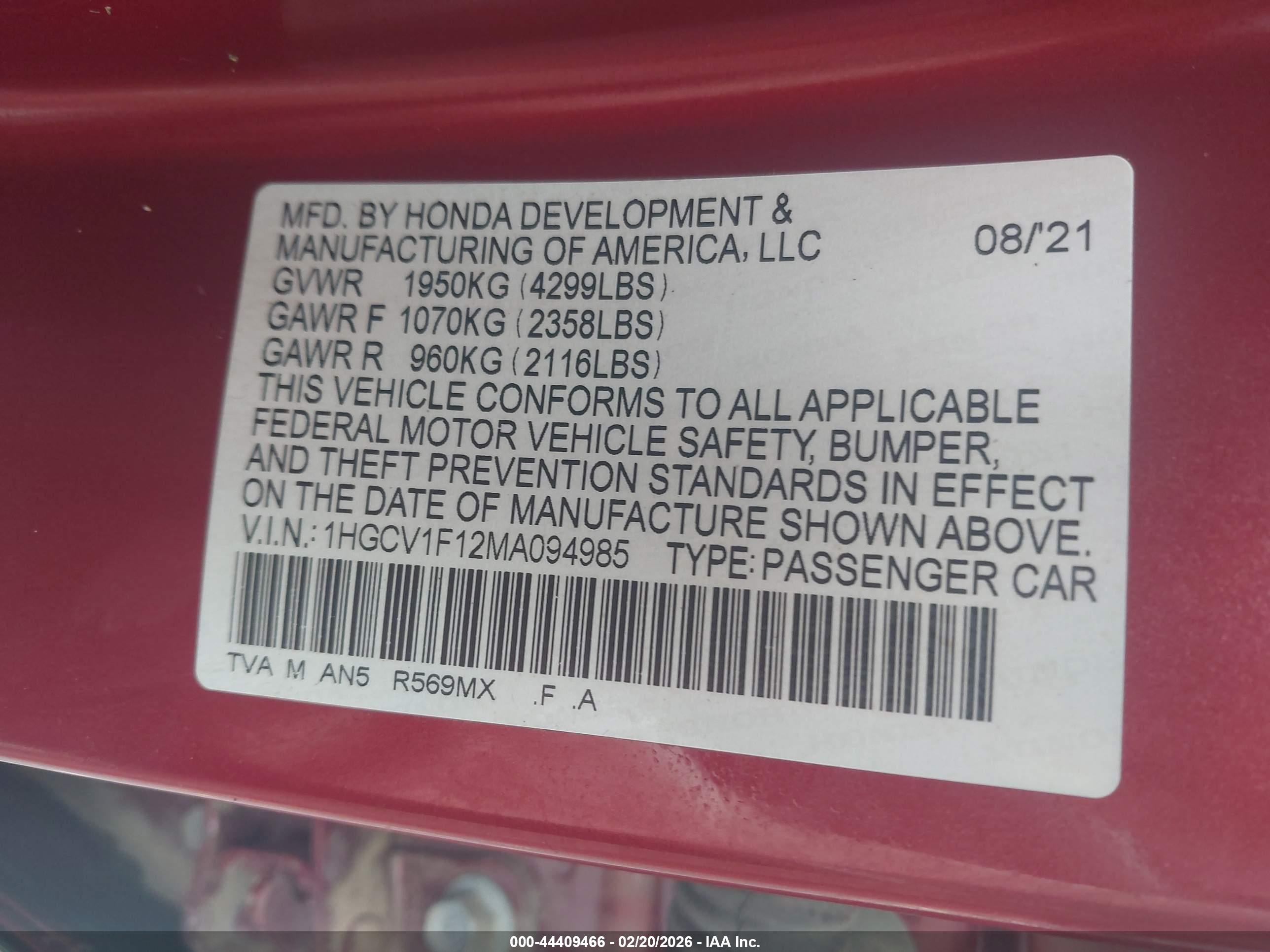 HONDA ACCORD image 9