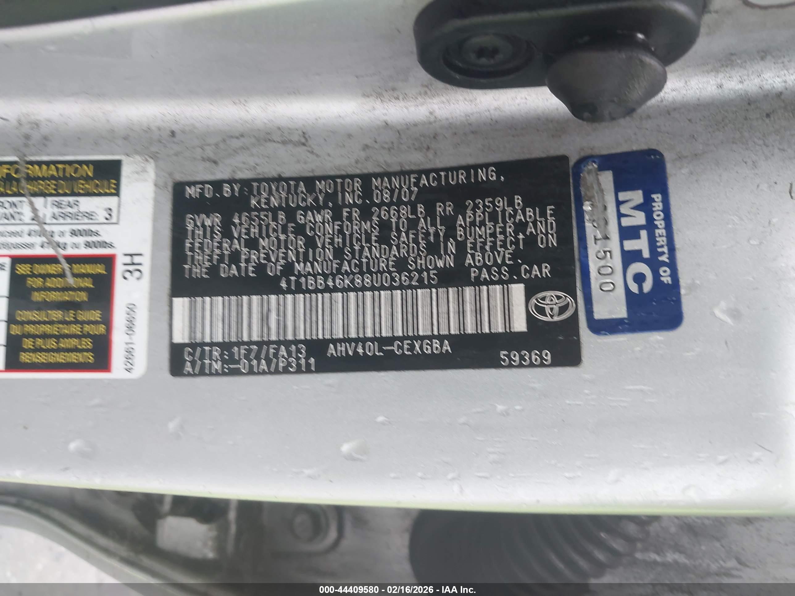 TOYOTA CAMRY image 9