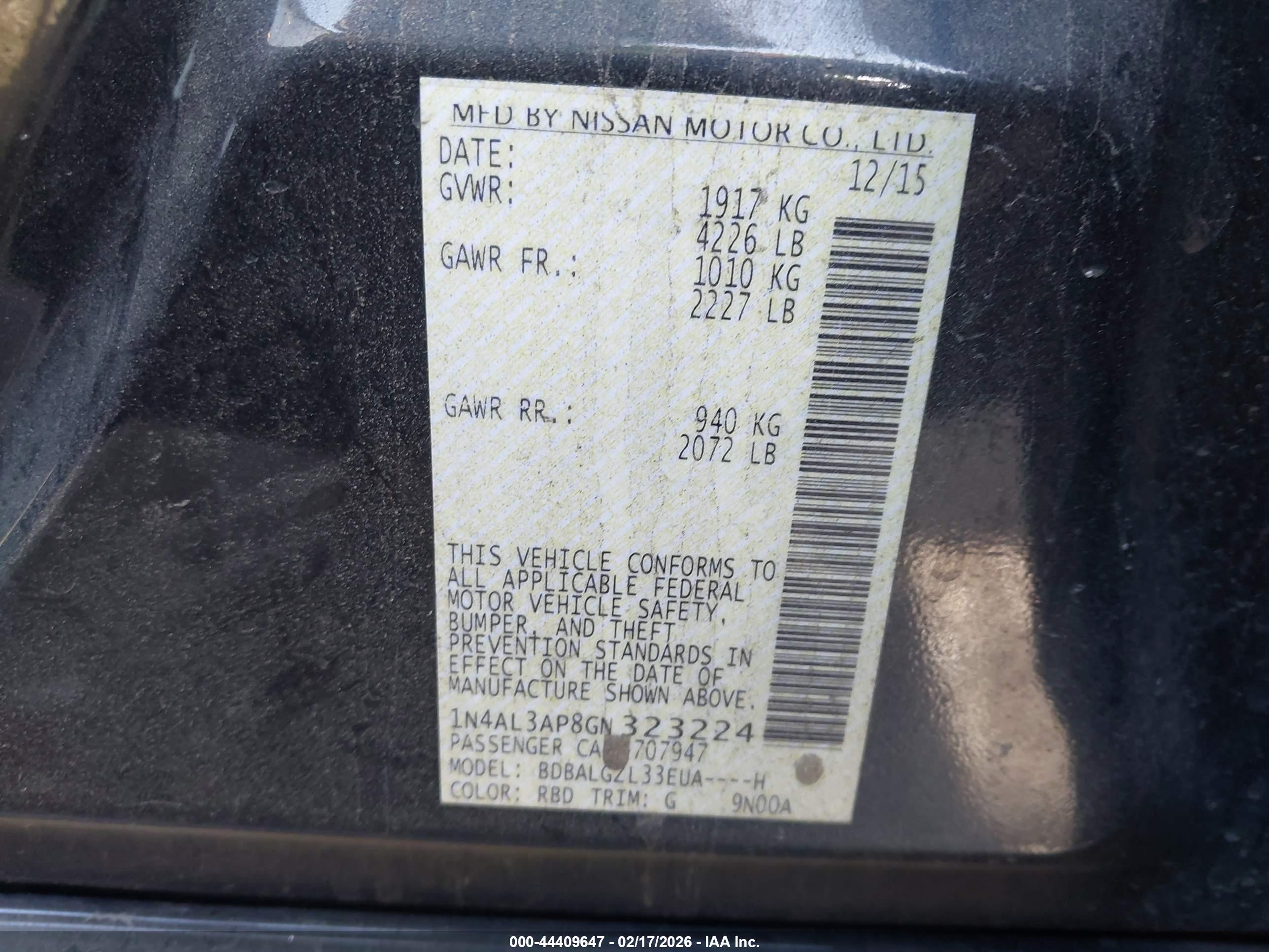 NISSAN ALTIMA image 9
