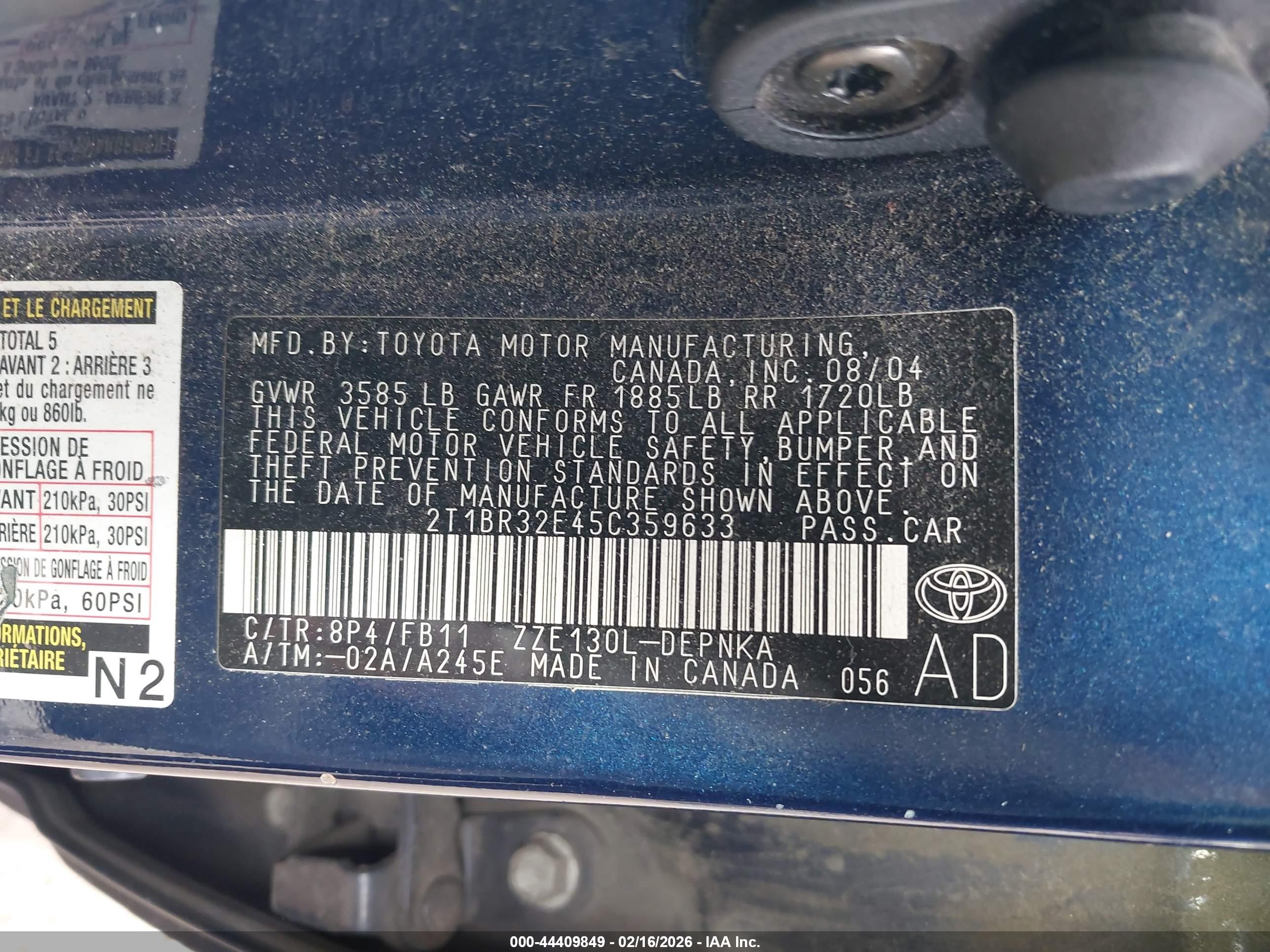 TOYOTA COROLLA image 9