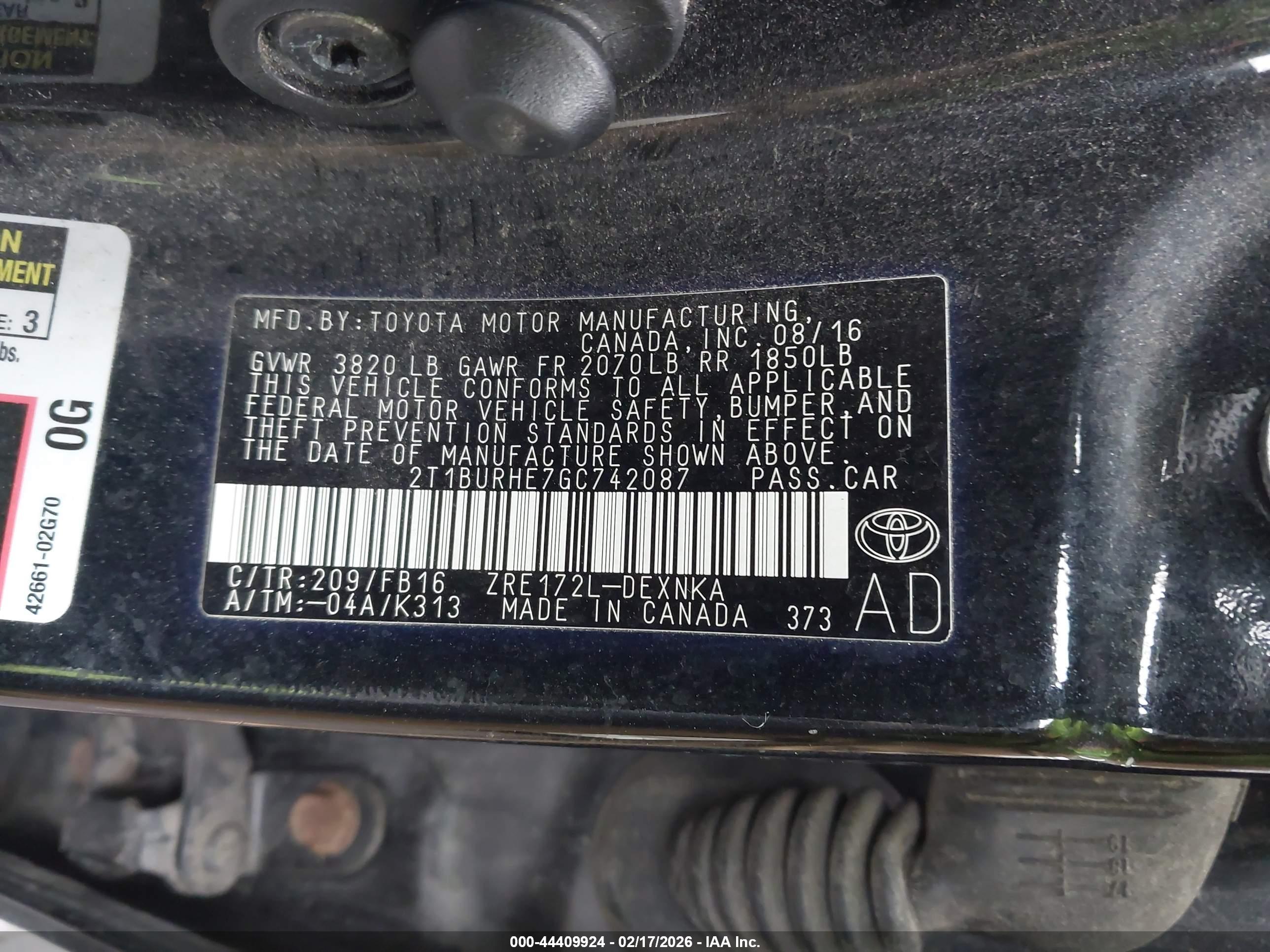 TOYOTA COROLLA image 9