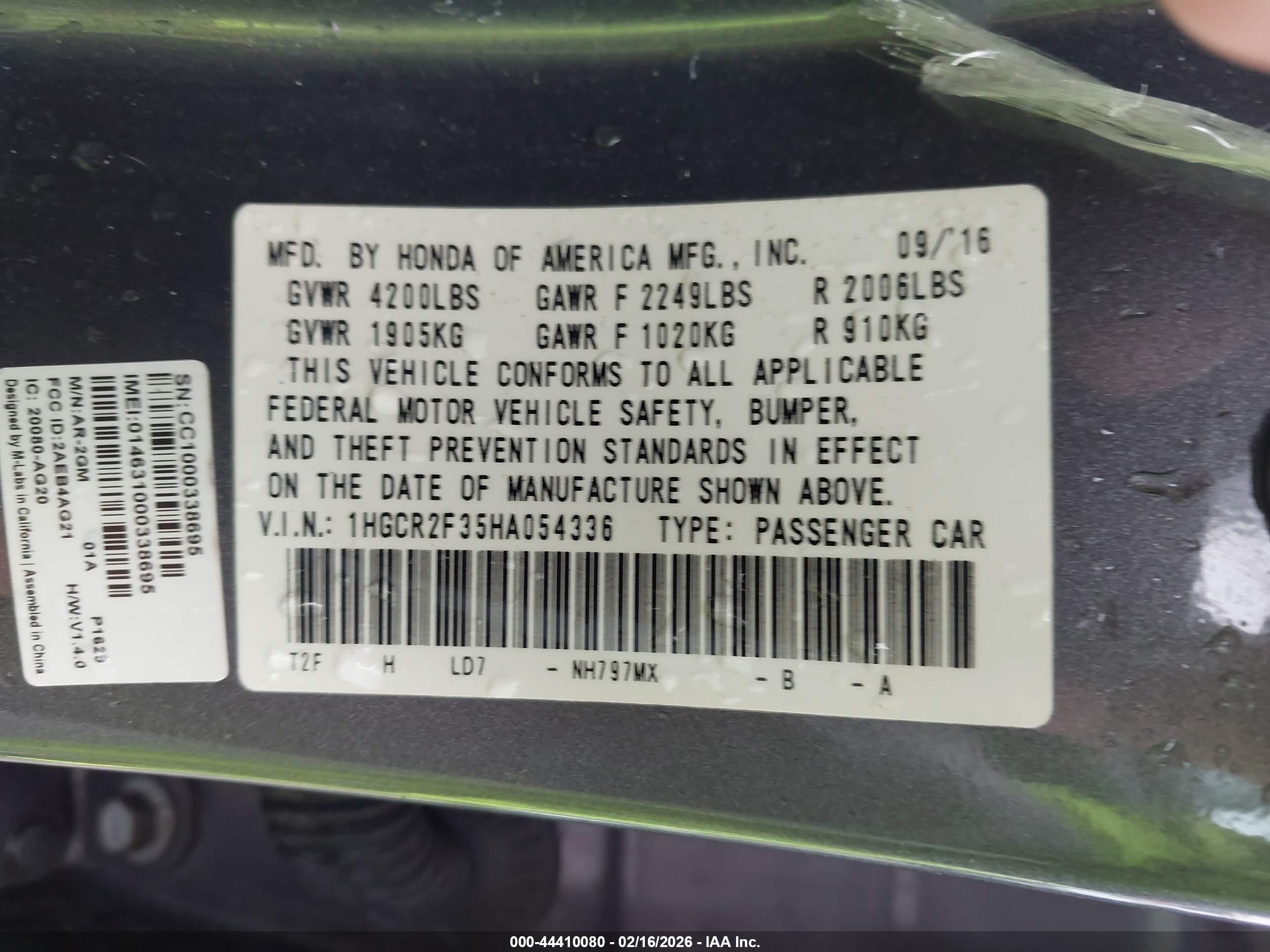 HONDA ACCORD image 9