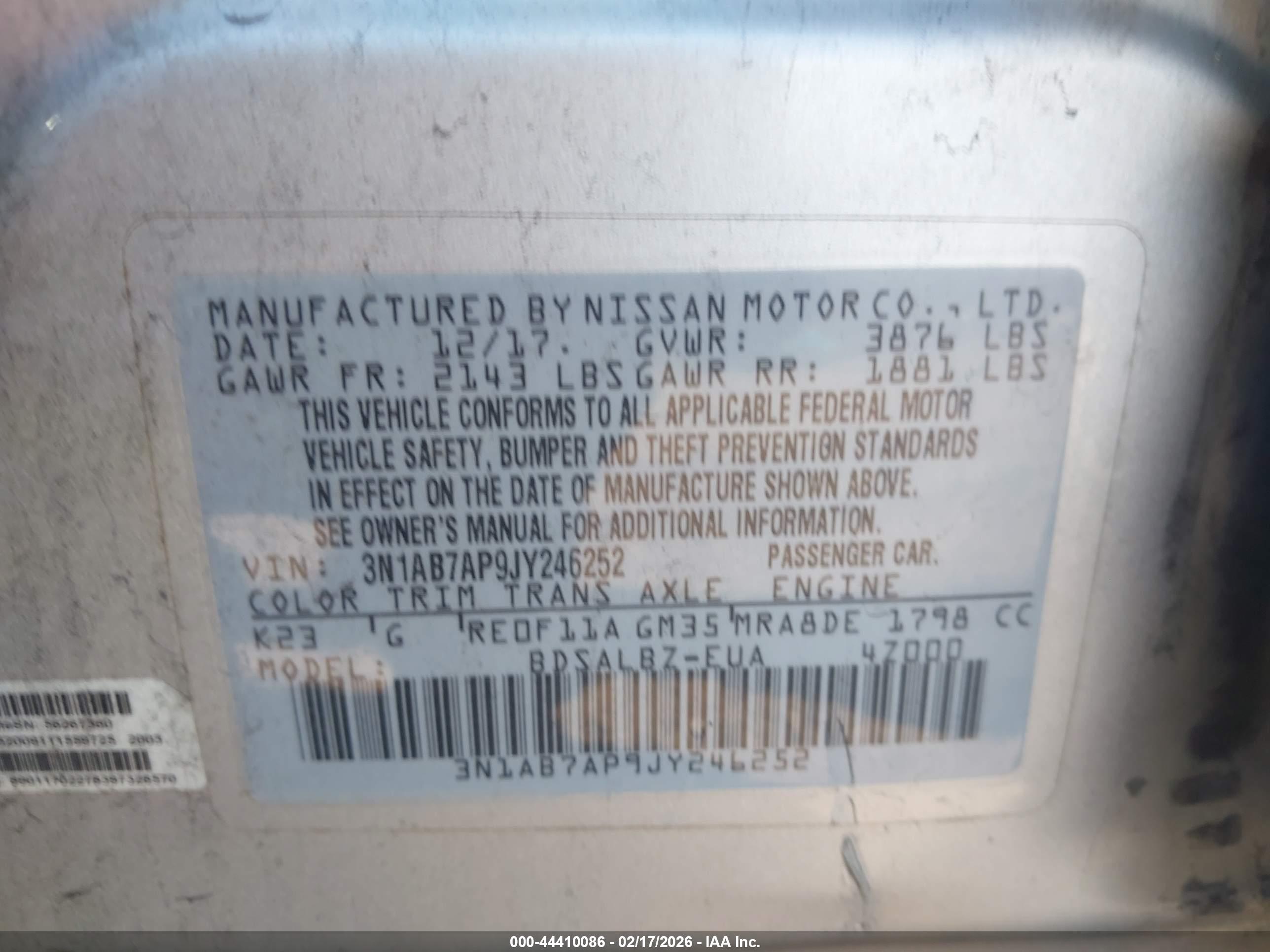 NISSAN SENTRA image 9