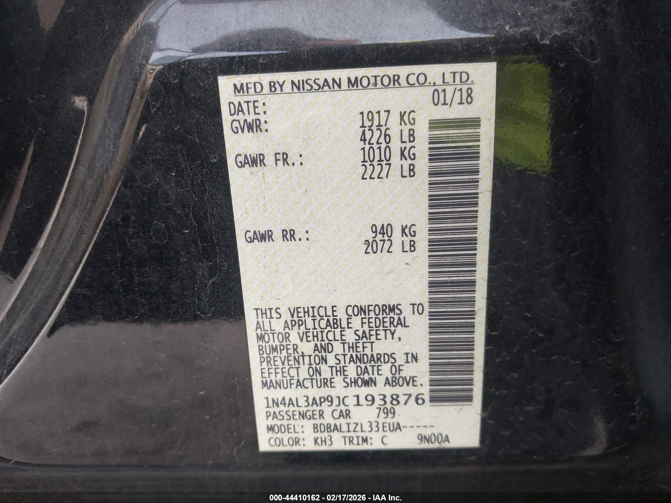 NISSAN ALTIMA image 9