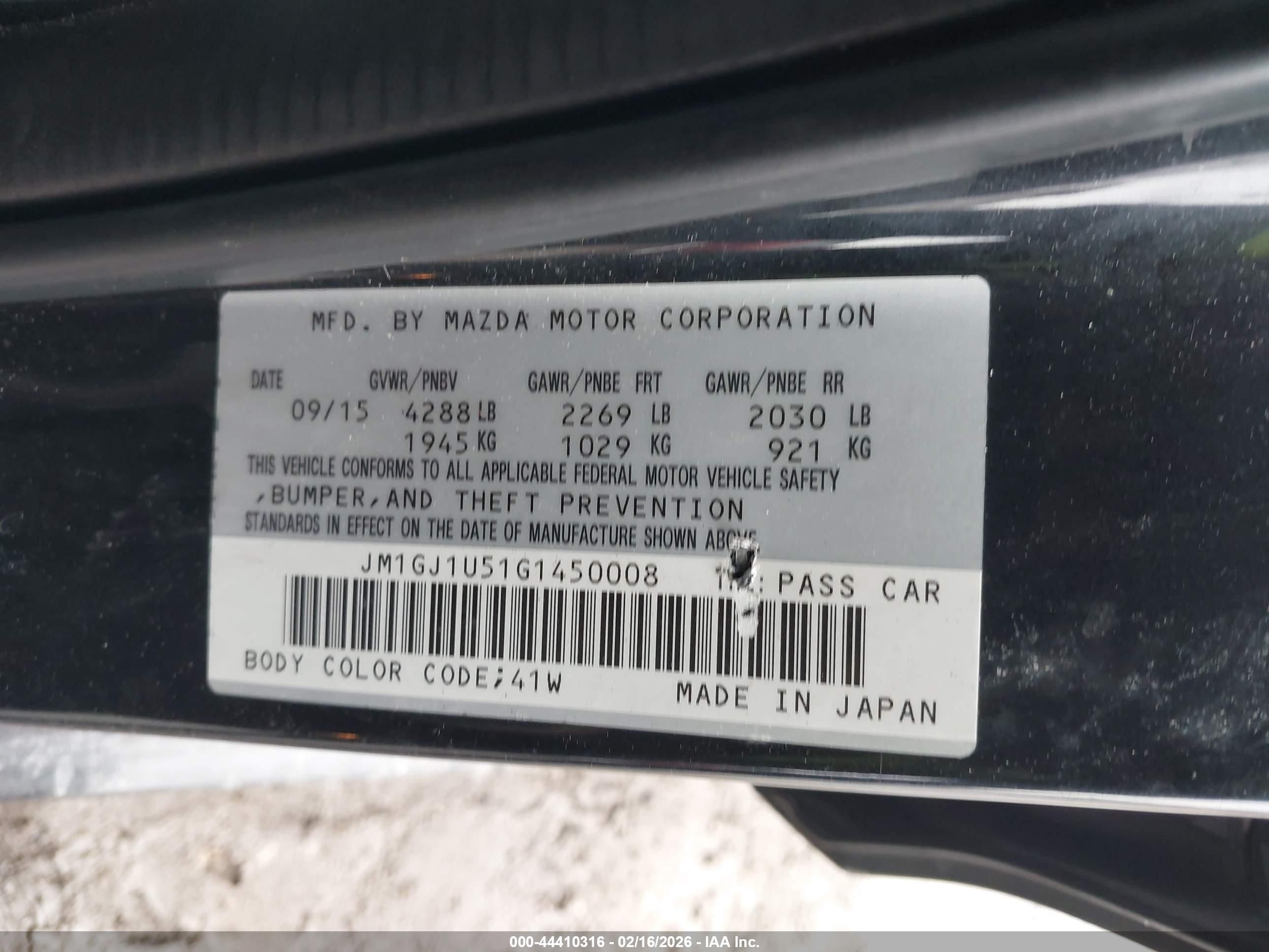 MAZDA MAZDA6 image 9